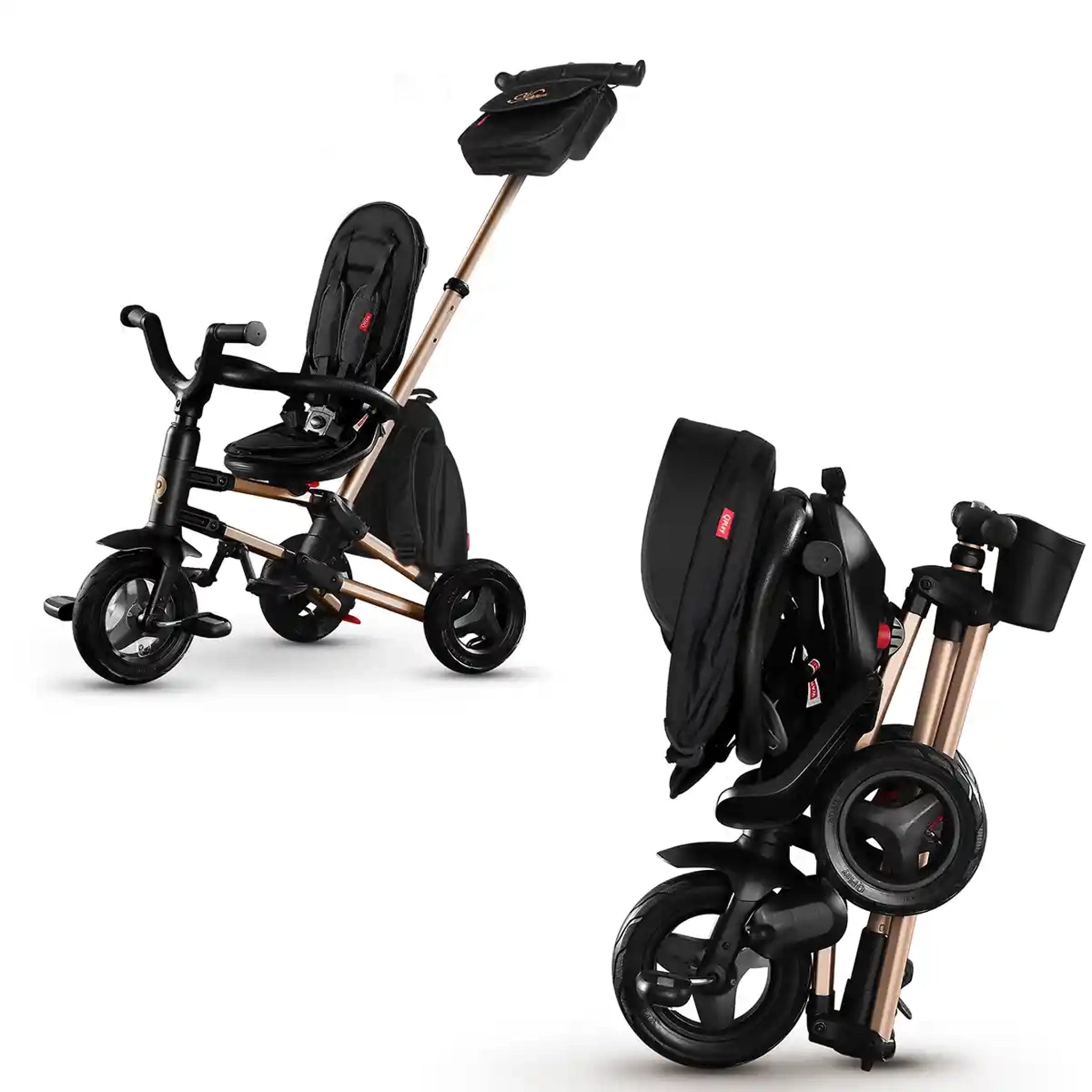 QPLAY NOVA RUBBER folding trike limited version golden