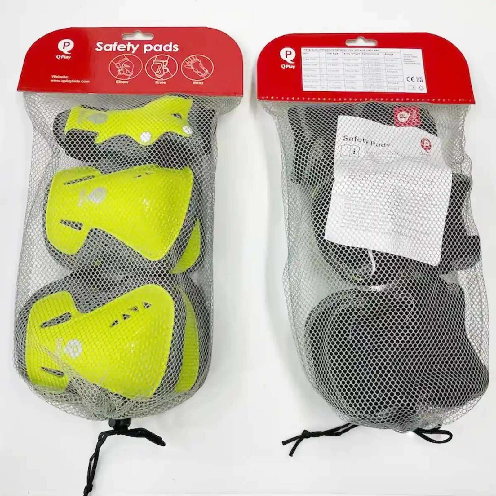 QPLAY SAFETY PADS (S) green