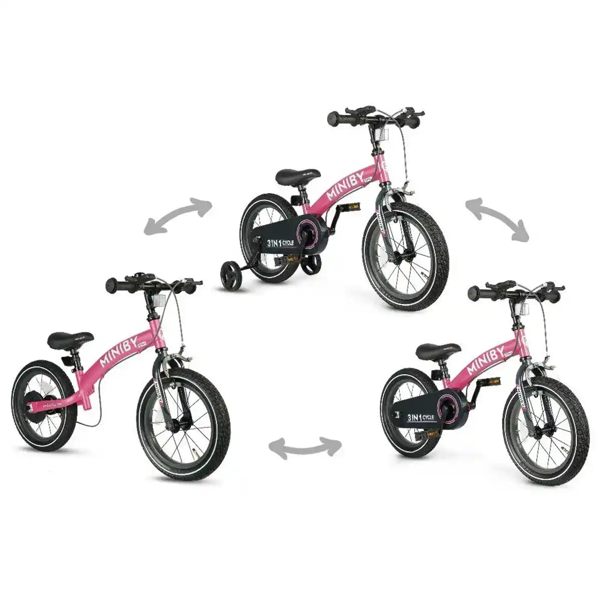 QPLAY MINIBY 3in1 bicycle (14inch) Rose