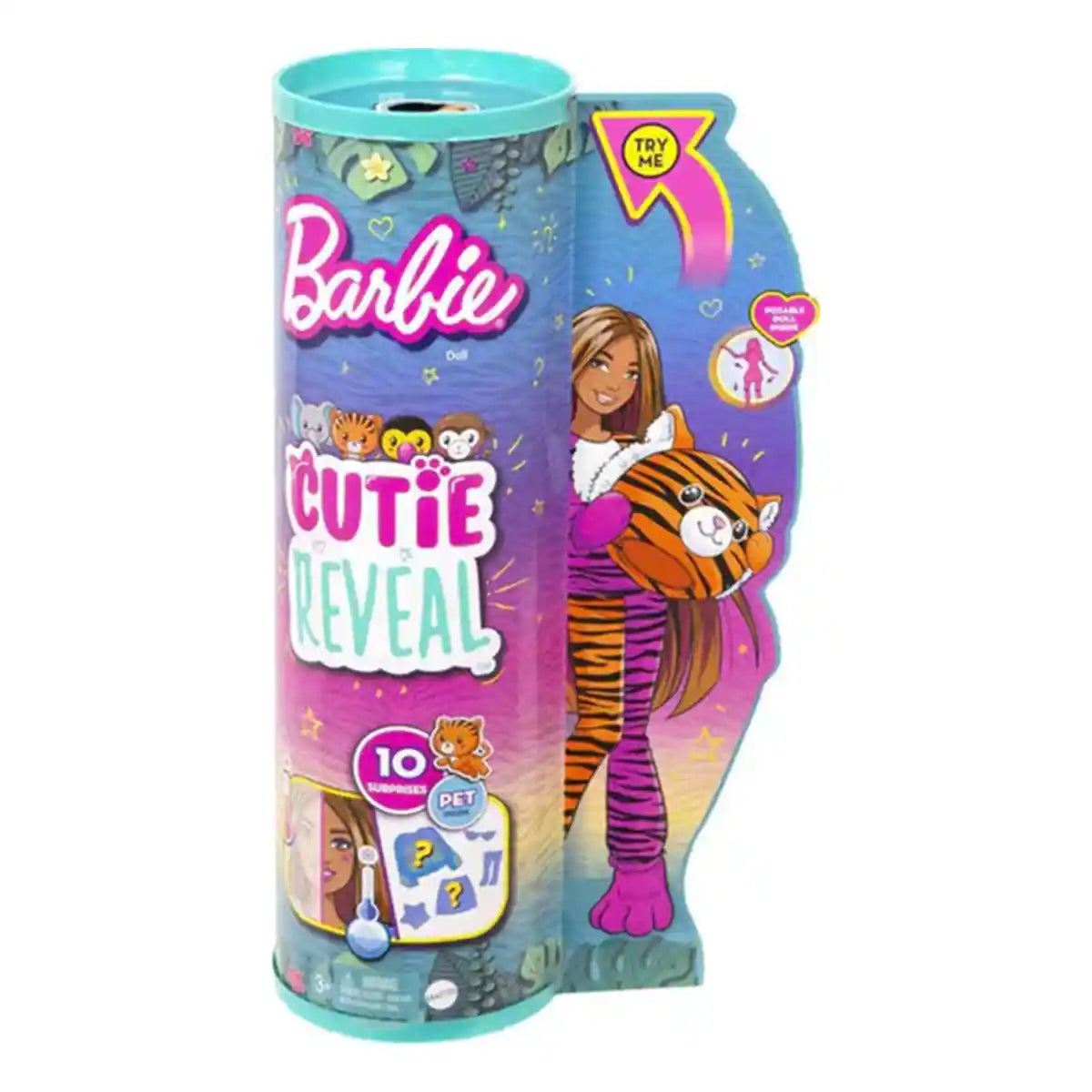 Barbie Cutie Reveal Barbie Jungle Friends Series -Tiger
