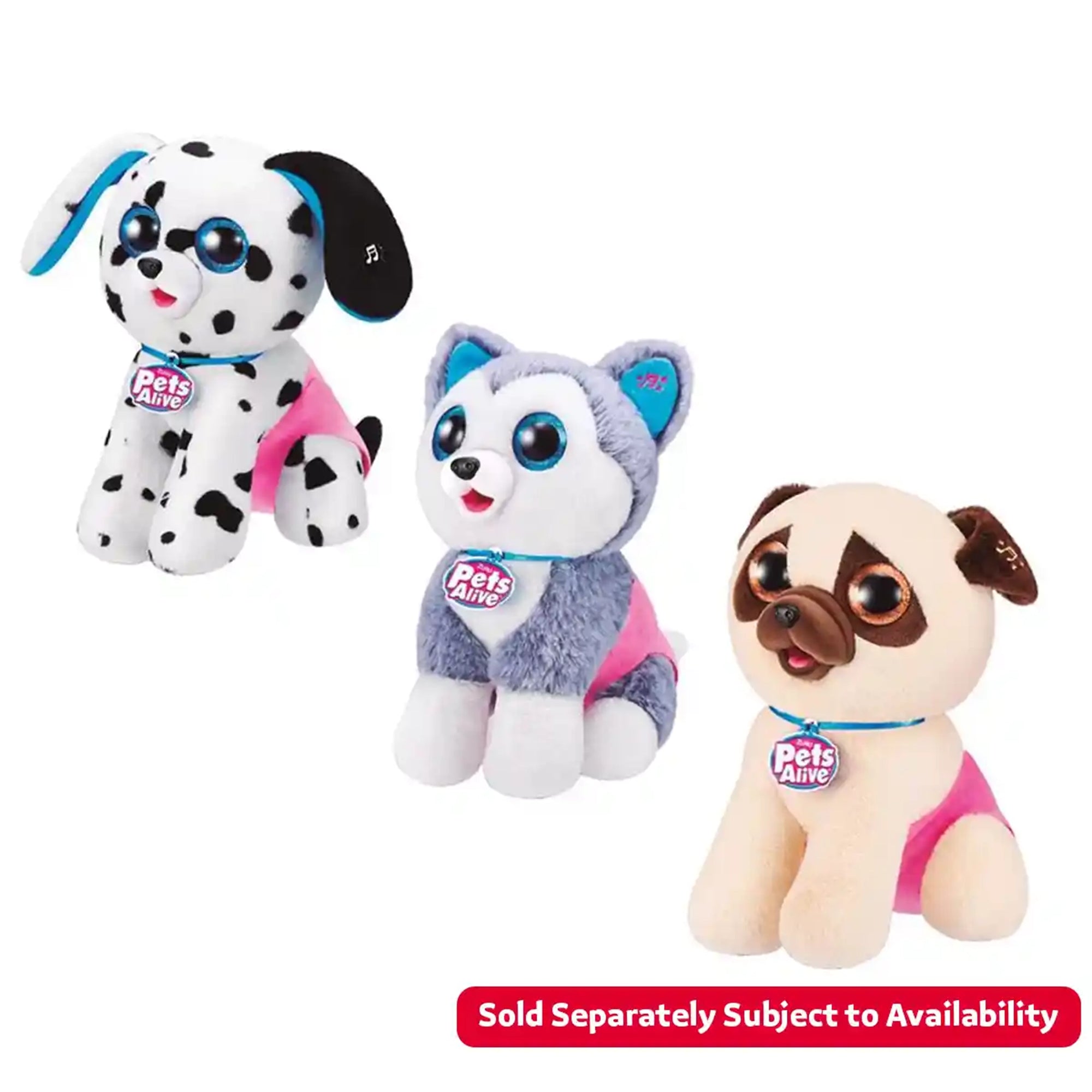 PETS ALIVE-POOPING PUPPIES- SERIES 1 INTERACTIVE PLUSH,Bulk,4pcs,No  Inner,STD Color Assortment