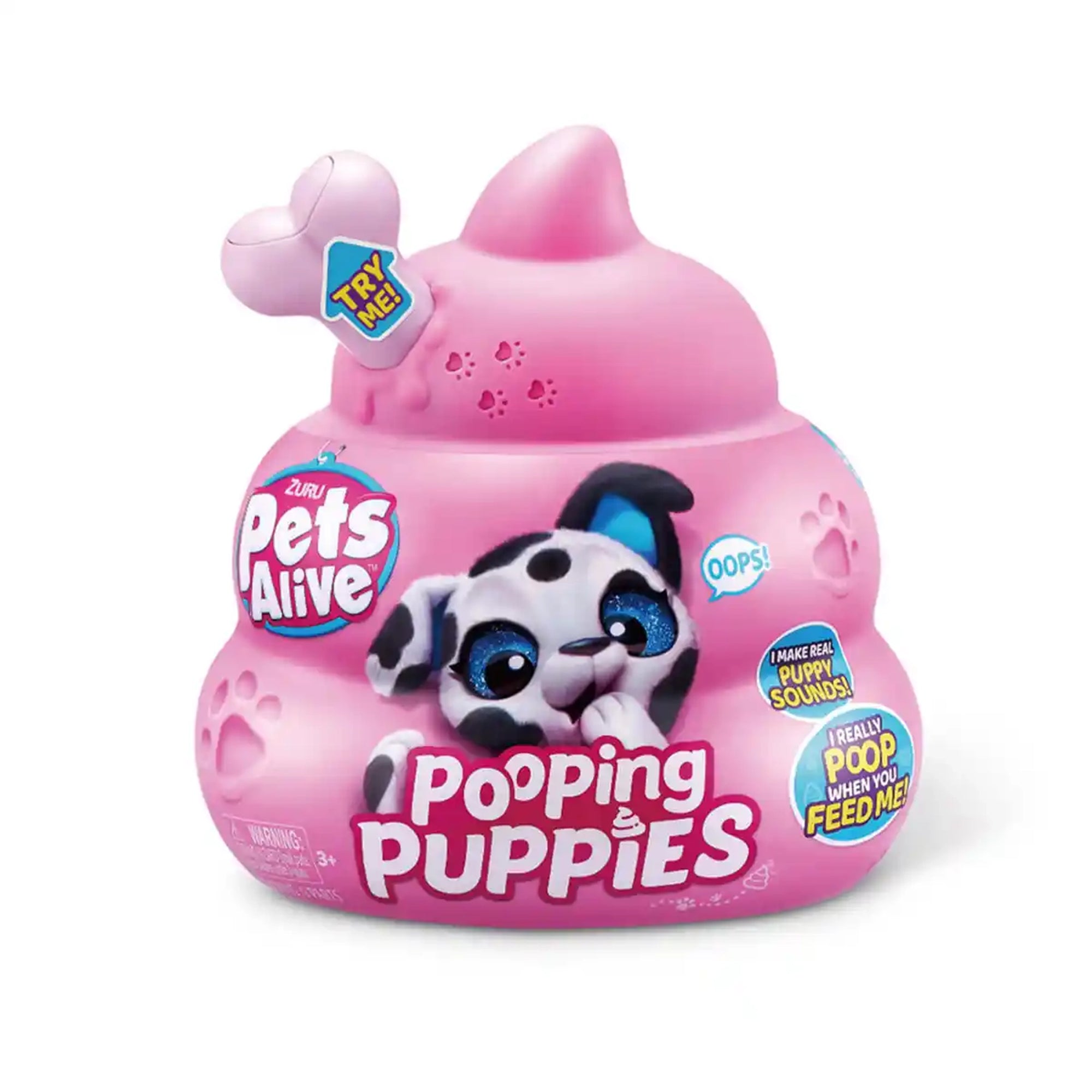 PETS ALIVE-POOPING PUPPIES- SERIES 1 INTERACTIVE PLUSH,Bulk,4pcs,No  Inner,STD Color Assortment