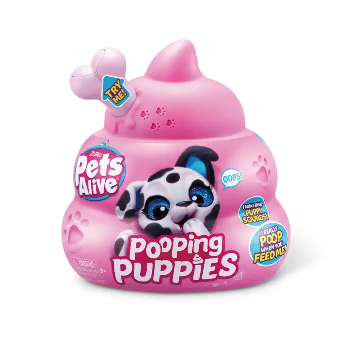 PETS ALIVE-POOPING PUPPIES- SERIES 1 INTERACTIVE PLUSH,Bulk,4pcs,No  Inner,STD Color Assortment