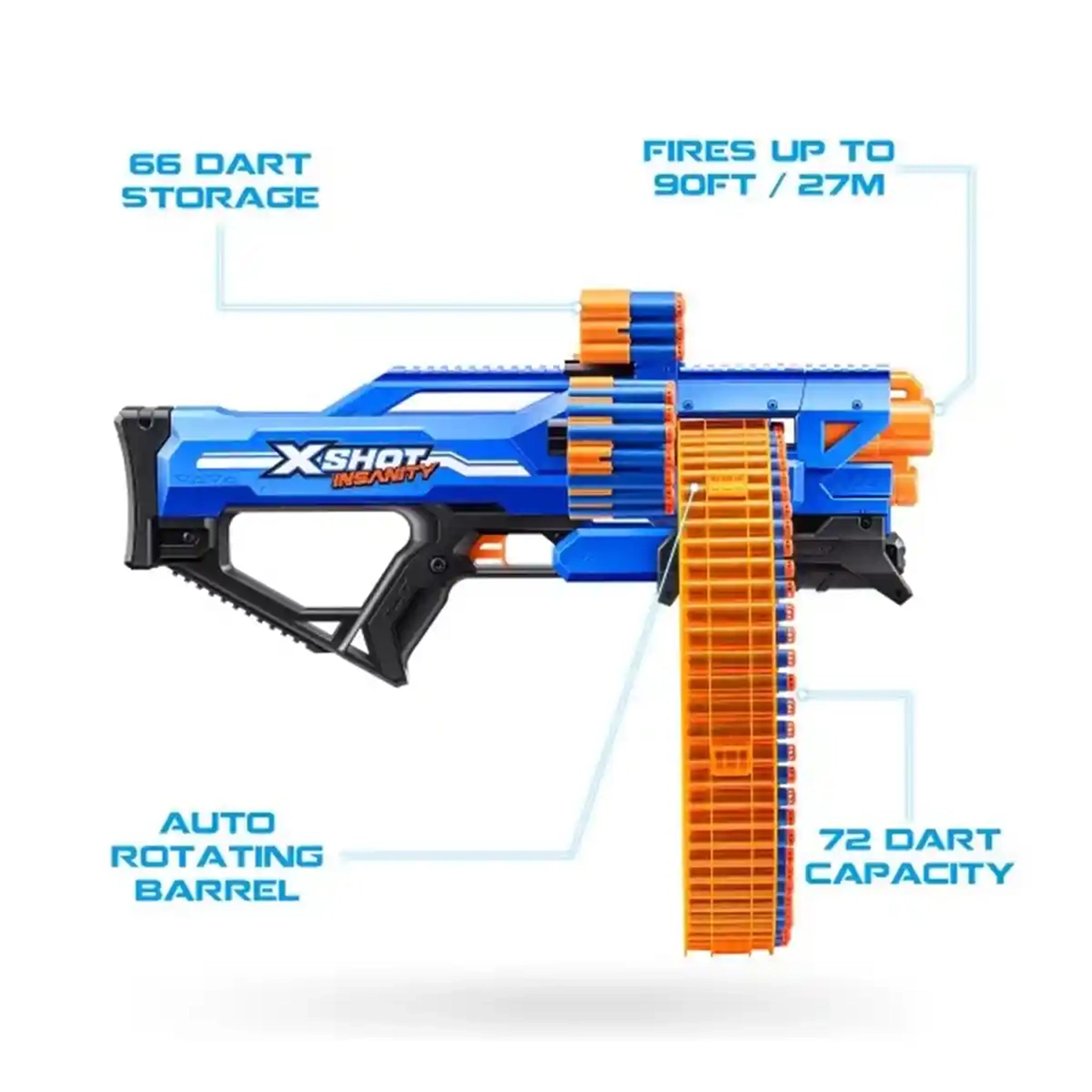 X-Shot Insanity-Mad Mega Barrel,Open Box