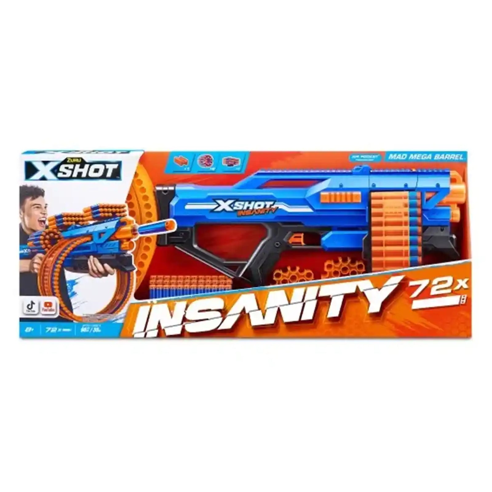 X-Shot Insanity-Mad Mega Barrel,Open Box