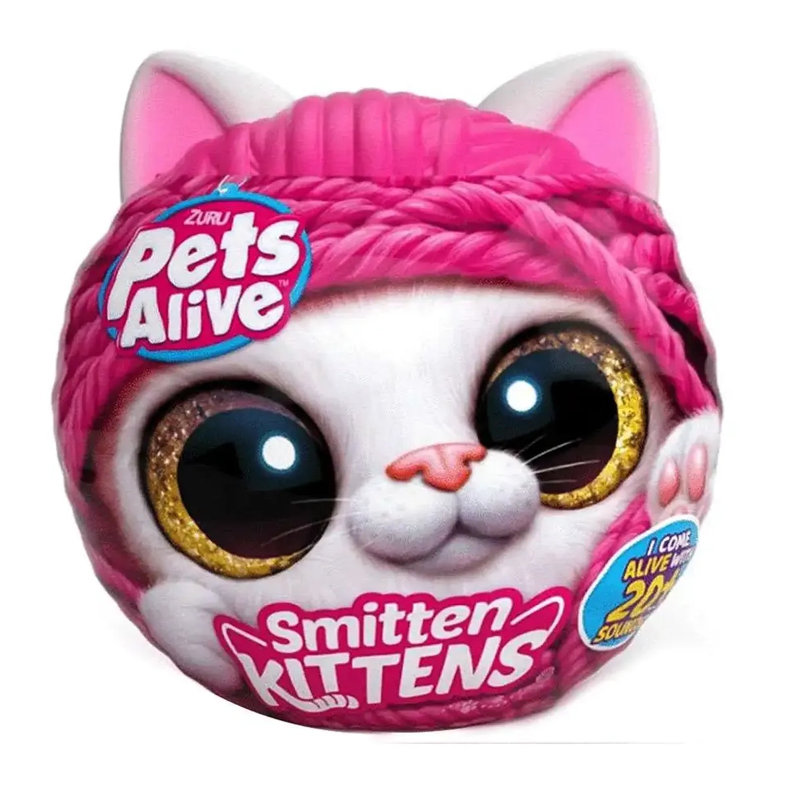 PETS ALIVE-SMITTEN KITTENS- SERIES 1 INTERACTIVE PLUSH,Bulk,8pcs,No  Inner,STD Color Assortment