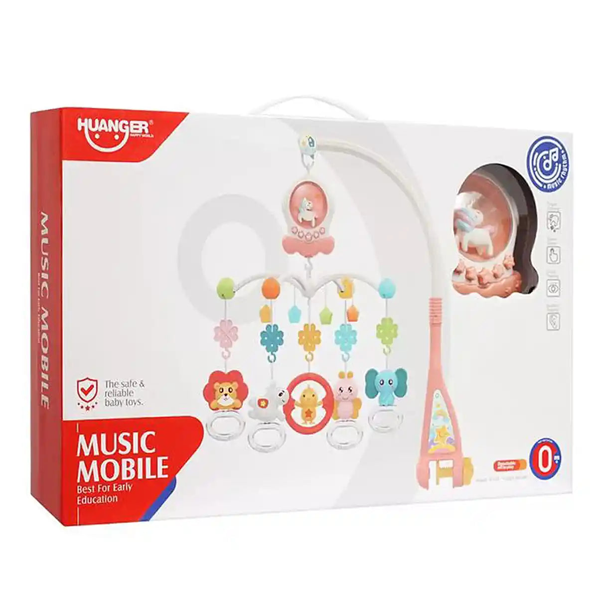 Unicorn Bed Music Mobile Pink 0m+