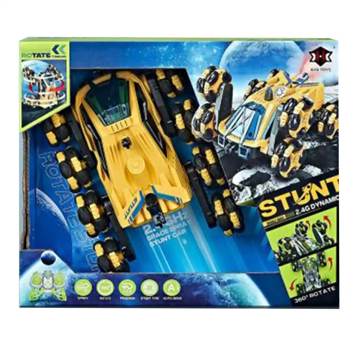 R/C Space Drift Stunt Car 8 Wheels 6yrs+