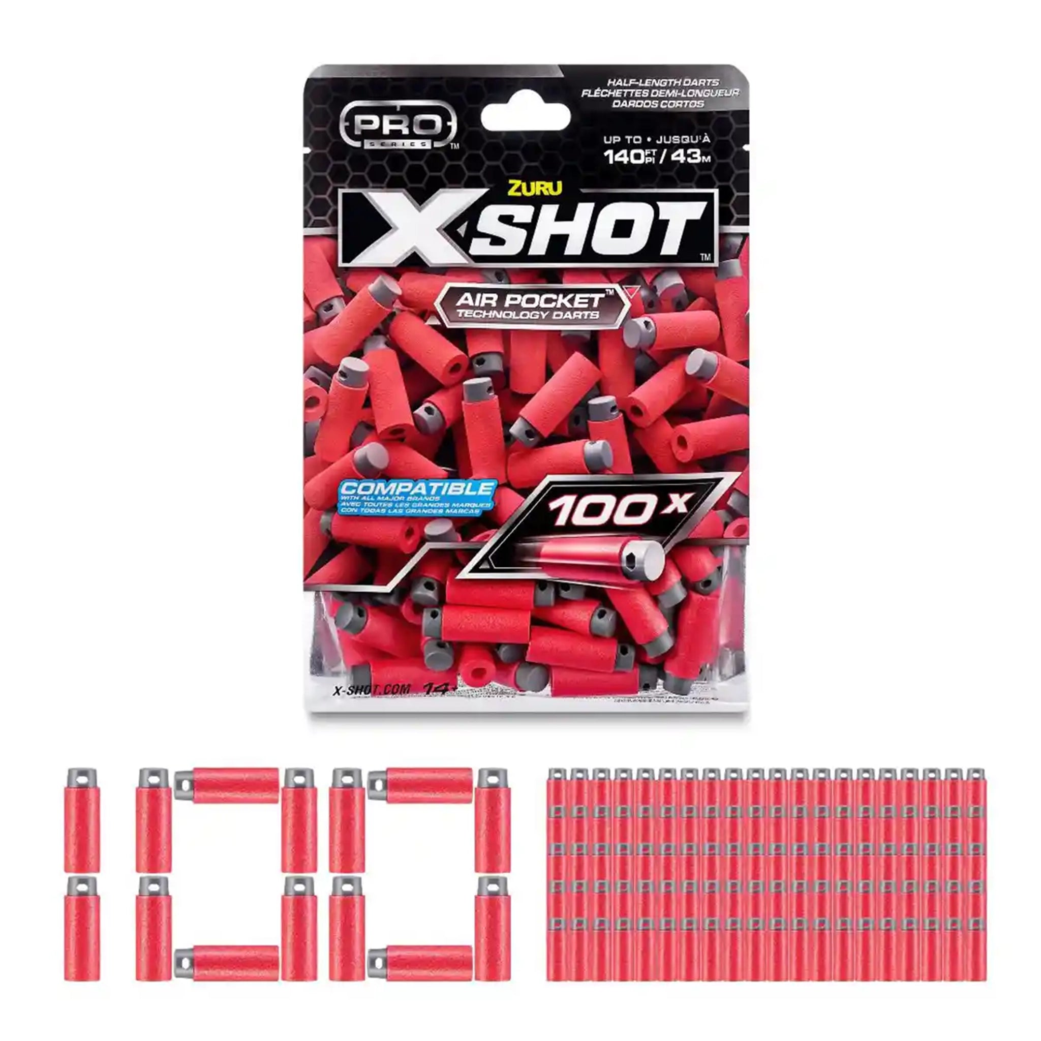 X-Shot Pro S1 Dart Refill (100 Pcs) Foilbag