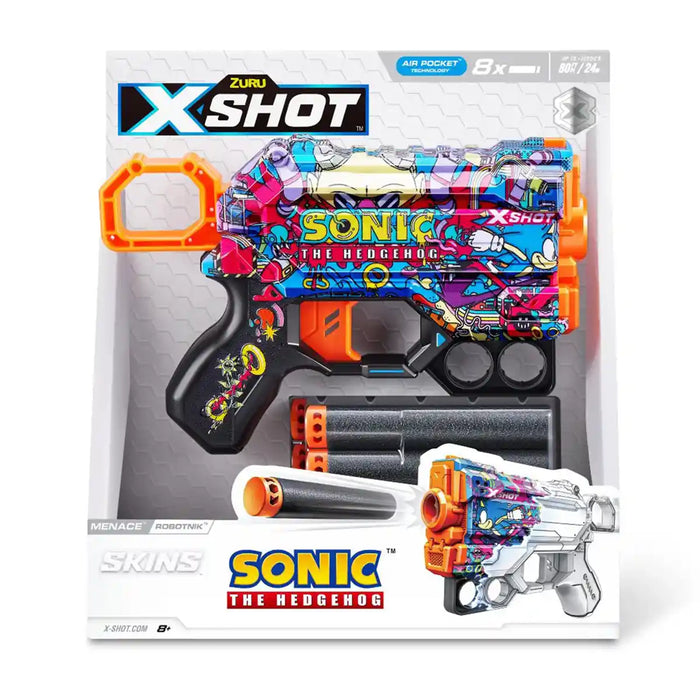جلود X-Shot Menace Sonic Blue (8 سهام)
