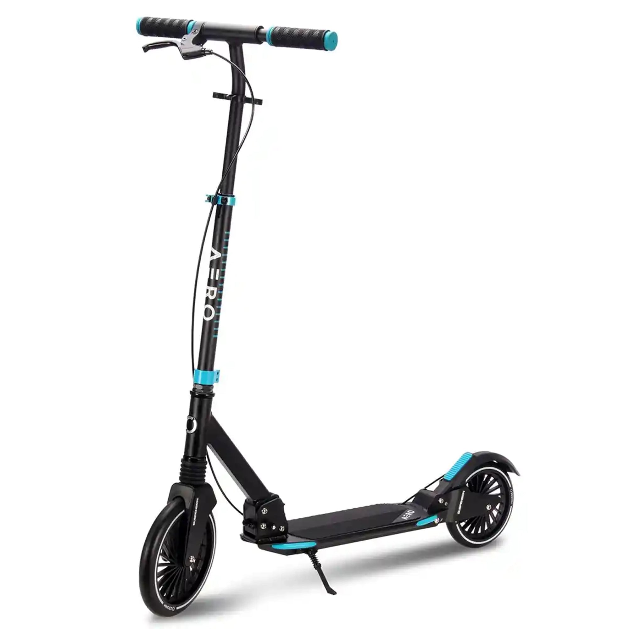 Aero adult scooter with double suspension and disc brake A230_Blue