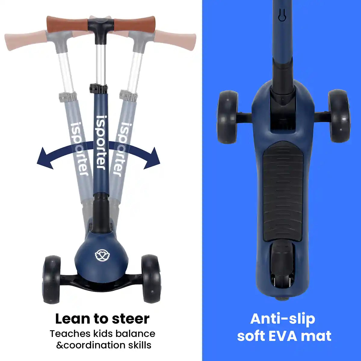 iSporter Pro Scooter With Basket M6 Blue