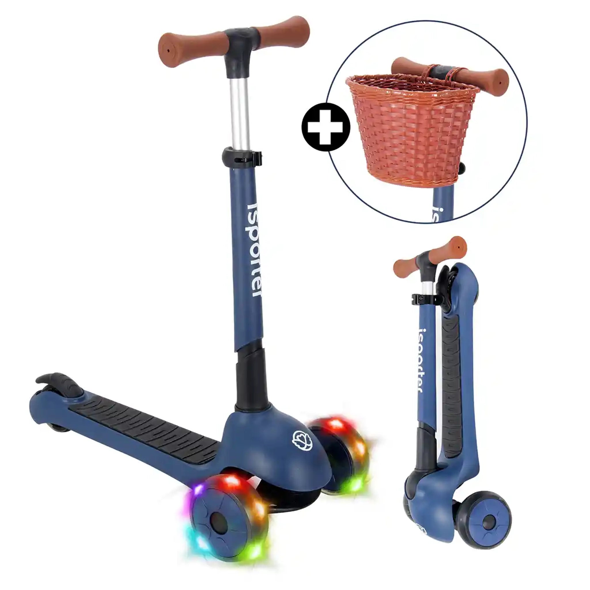 iSporter Pro Scooter With Basket M6_Blue