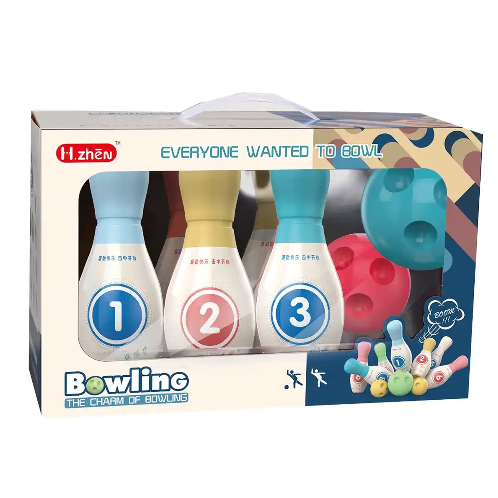 Baby Toddler Plastic Bowling Set (6bowling pin+2balls)