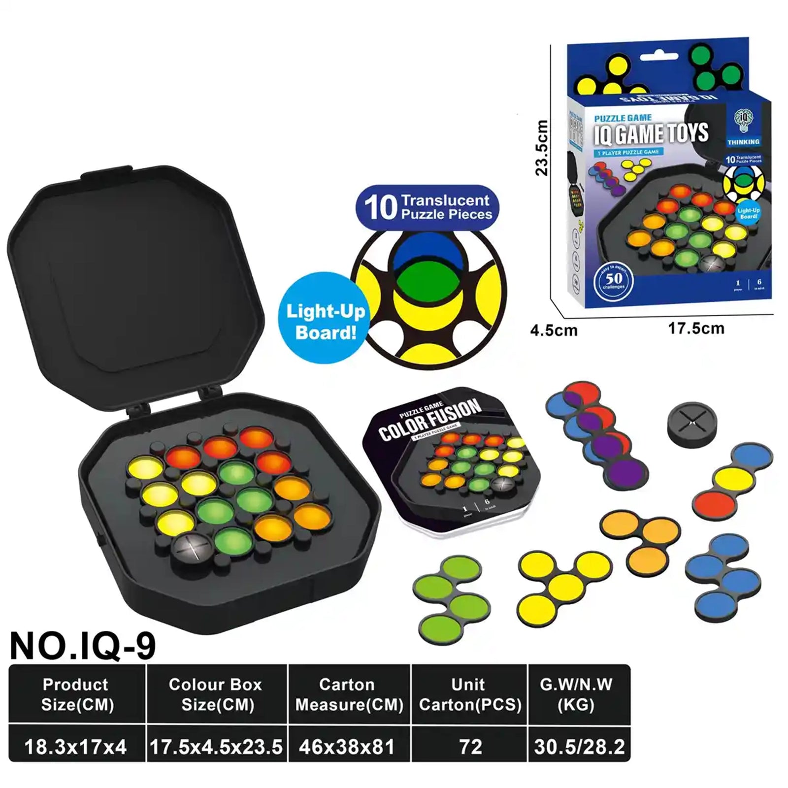 IQ THINKING PUZZLE GAME COLOR FUSION