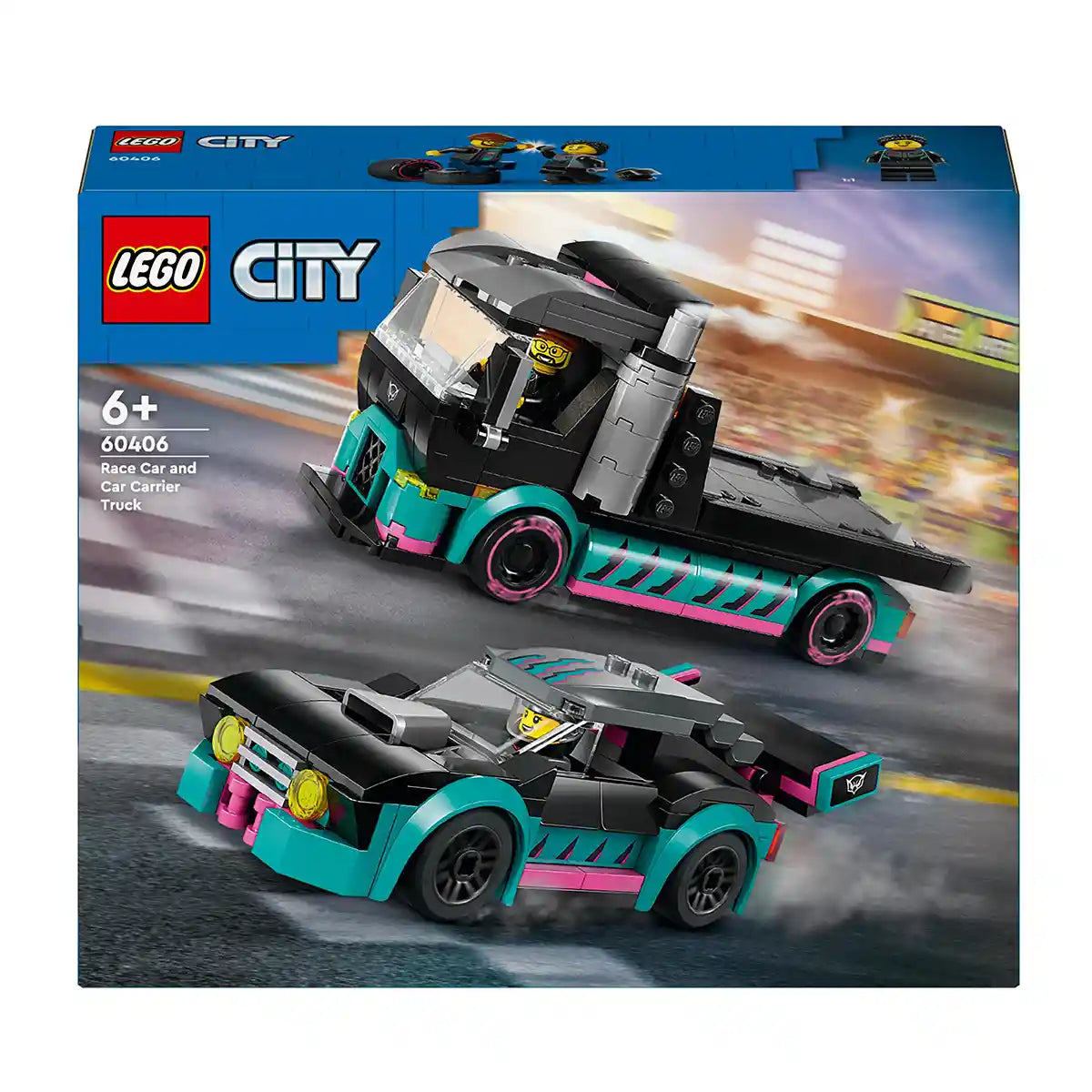 LEGO City Race Car and Car Carrier Truck Building Toy 60406