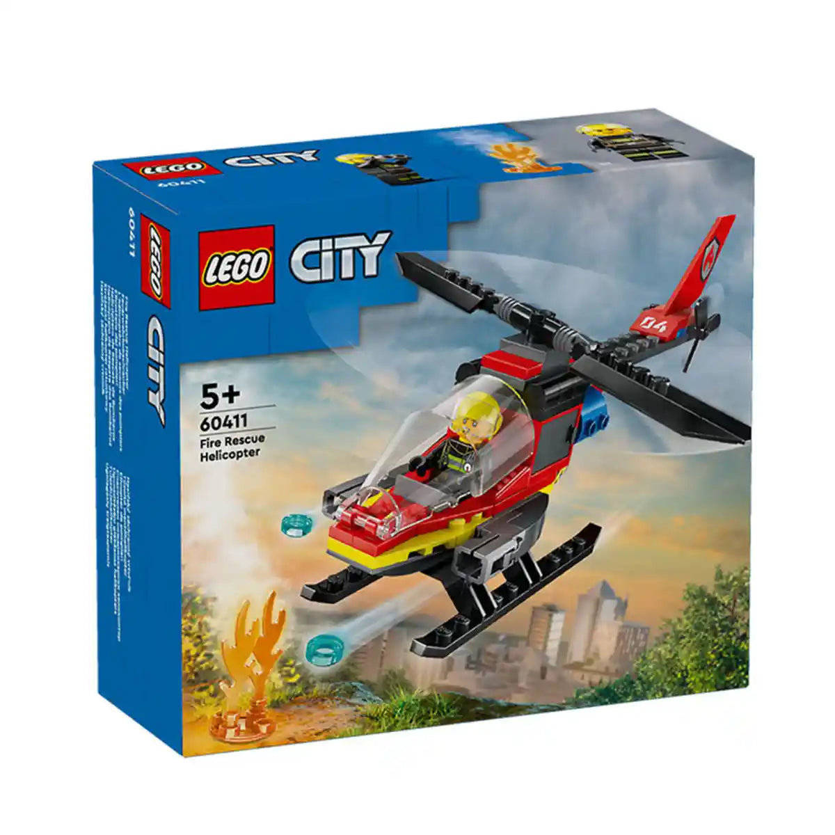 LEGO City Fire Rescue Helicopter Building Set 60411