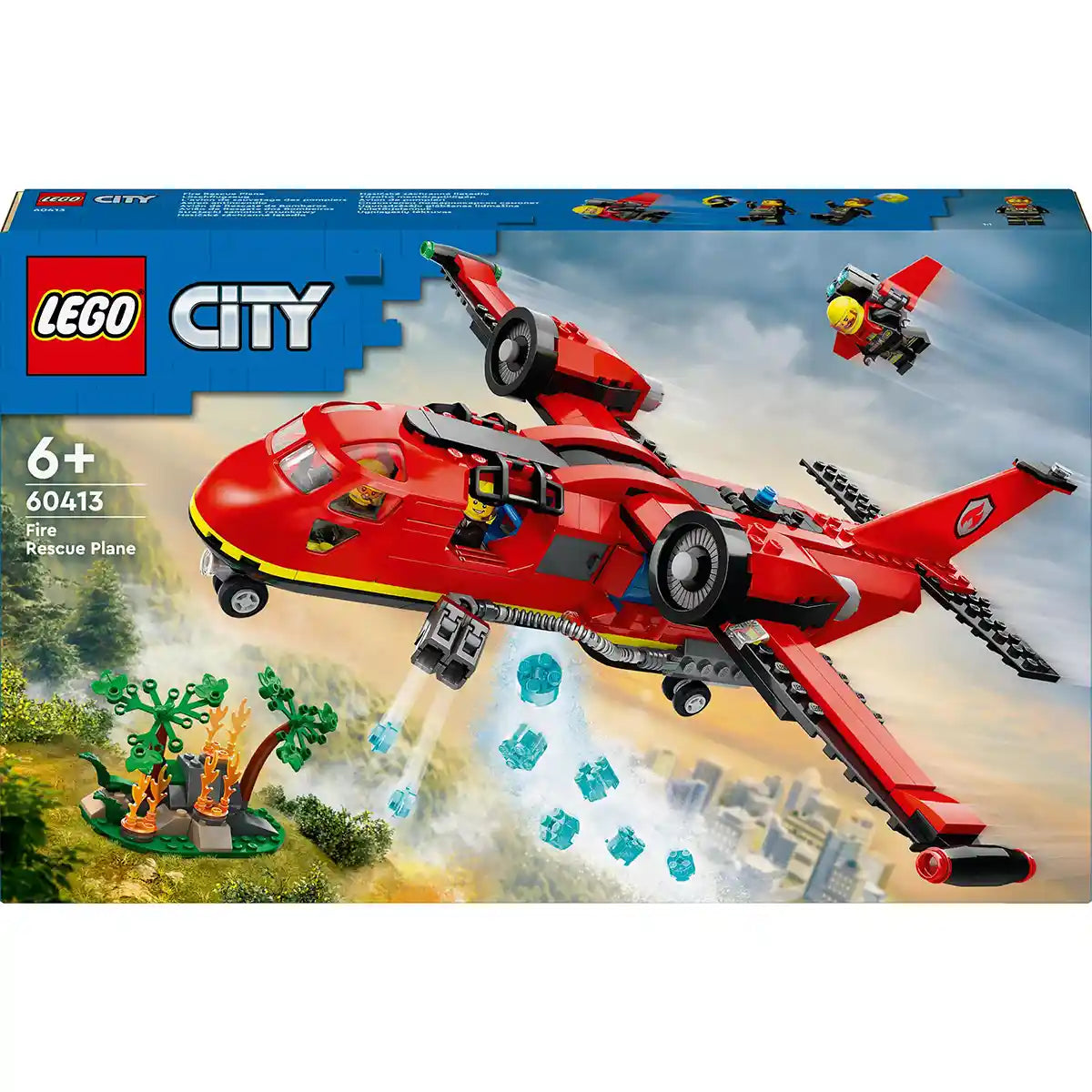 LEGO City Fire Rescue Plane Building Toy Set 60413