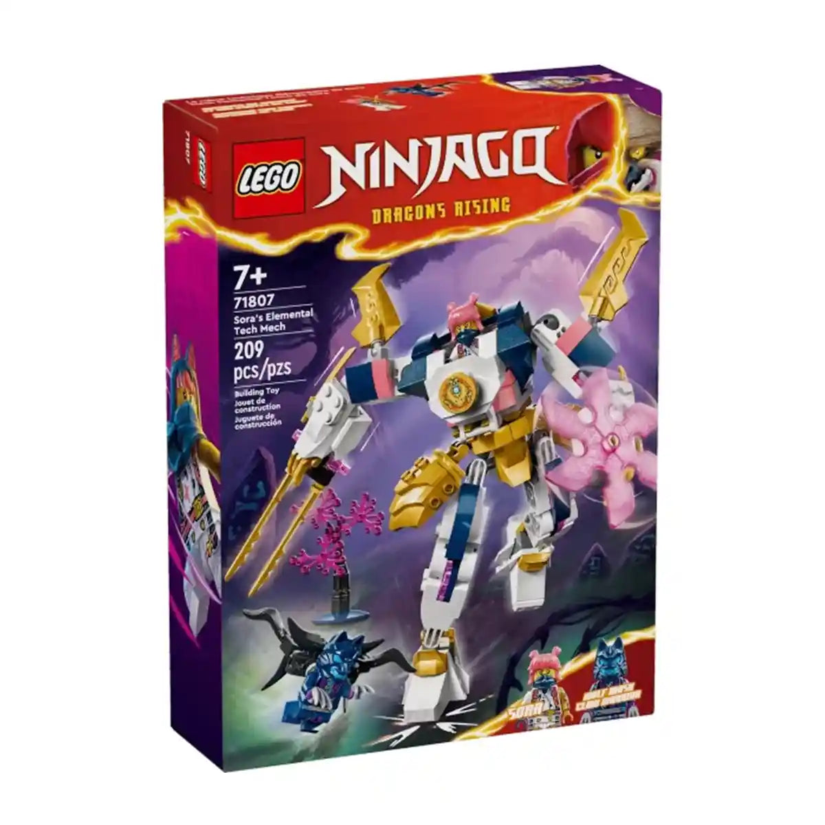 Lego Ninjago Soraâ€™s Elemental Tech Mech Toy 71807