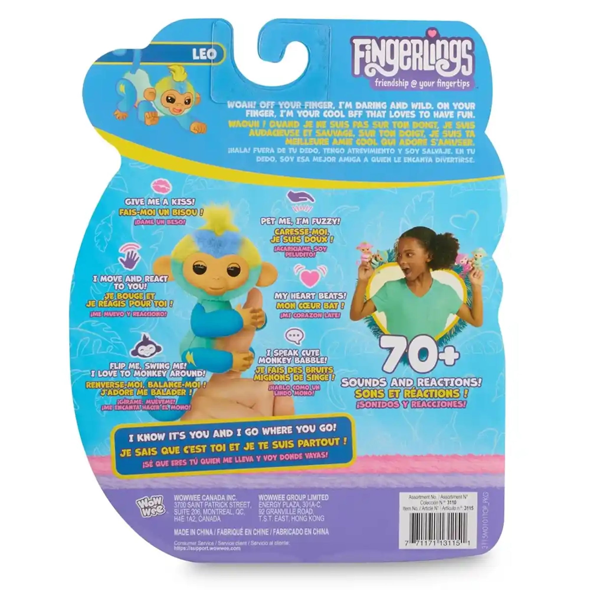 Fingerlings 2.0 Monkey - Blue Leo