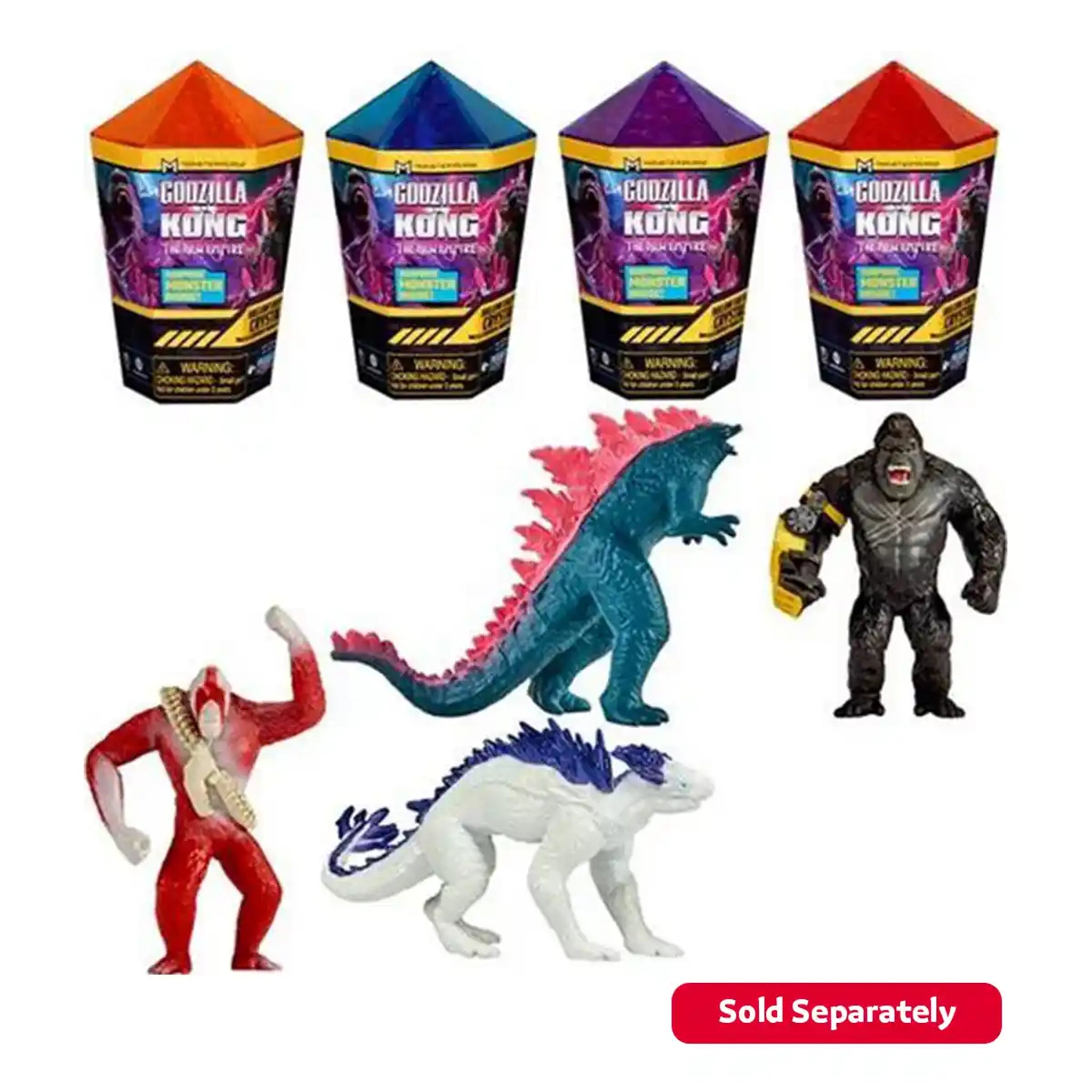 Godzilla x Kong Hollow Earth Crystal Blind Pack Fig. CDU Asst. 4