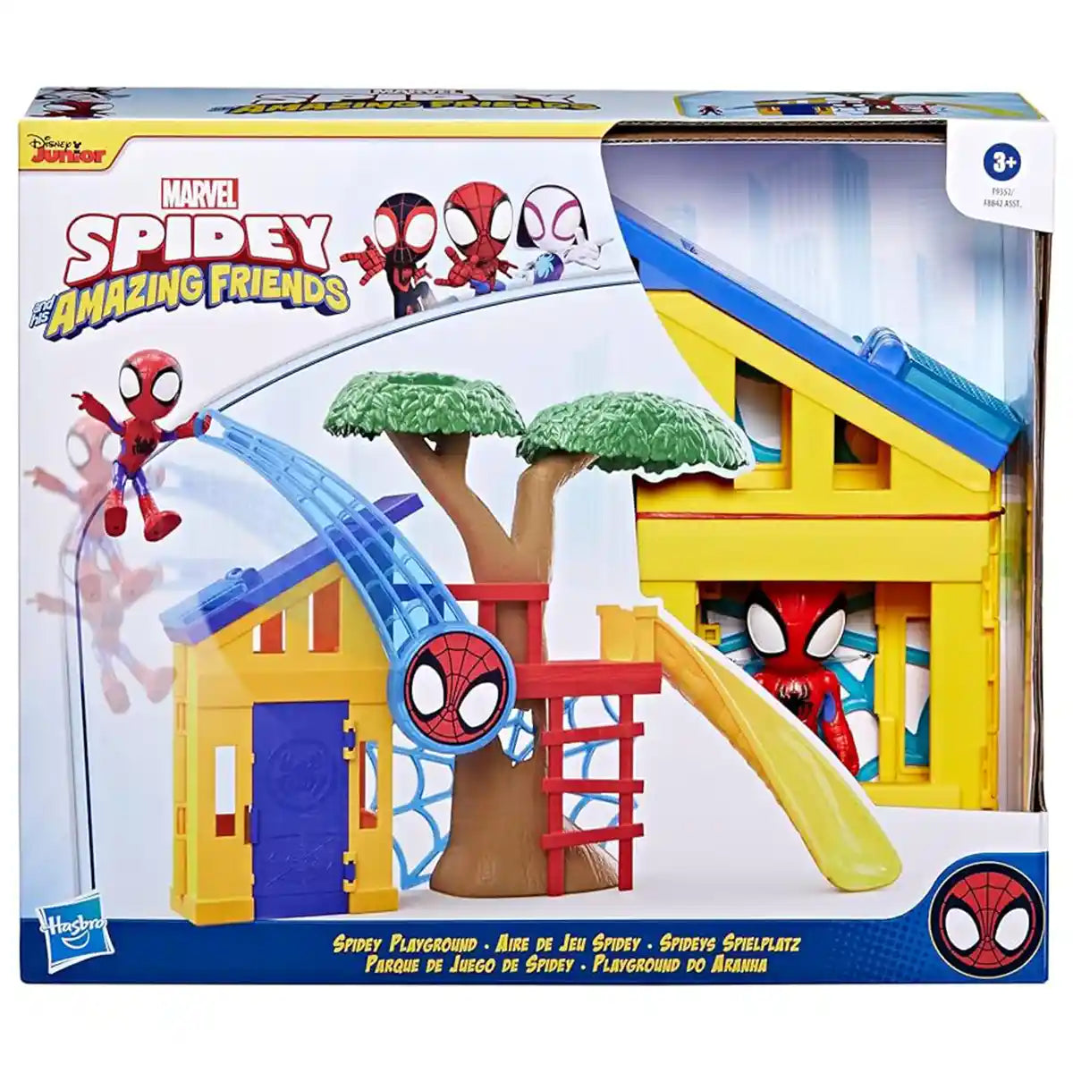 Spidey and his Amazing Friends Spidey Playground Playset, Includes 4-Inch Action Figure,  Toys for Kids 3+
