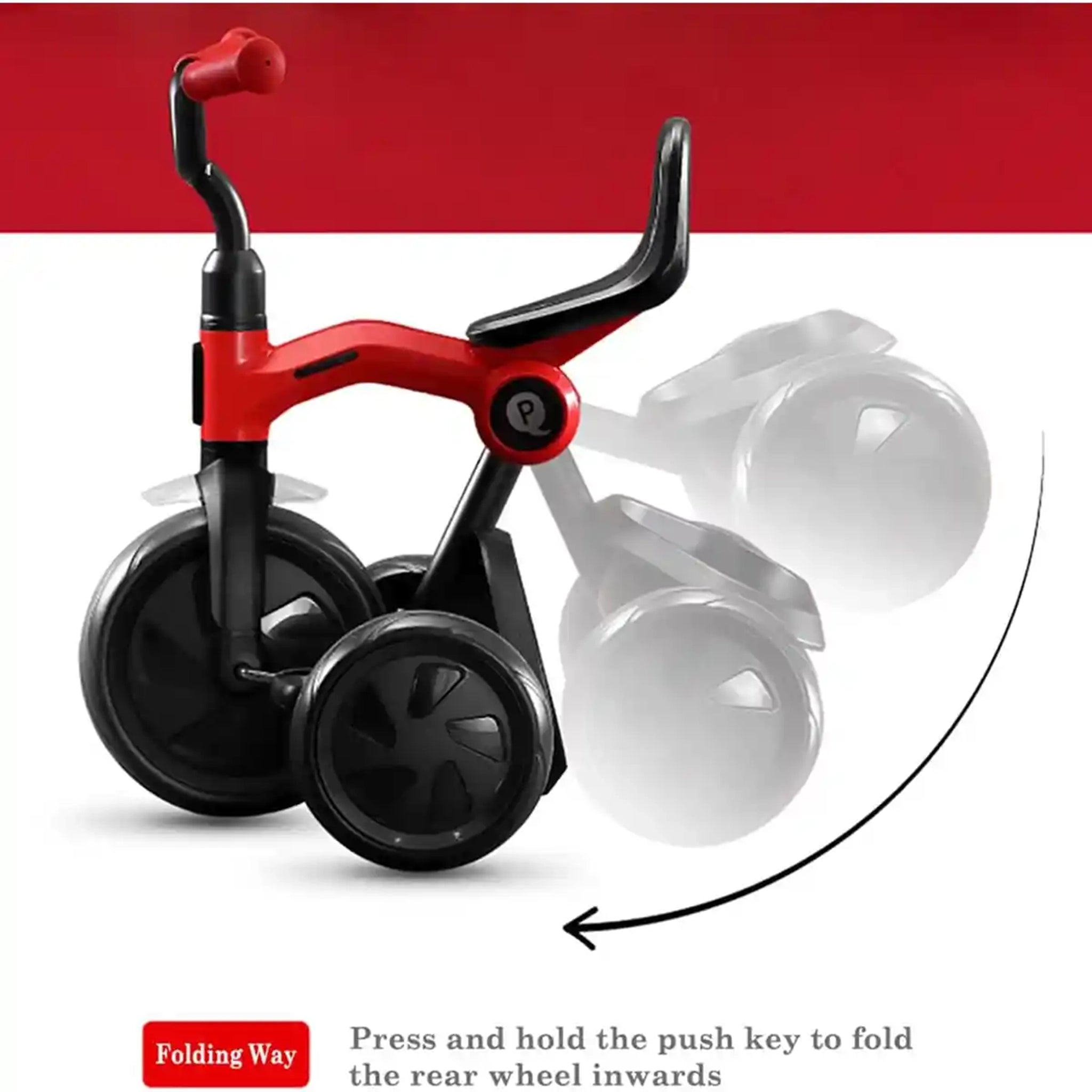 QPLAY ANT PLUS folding trike yellow 2-6Yrs old