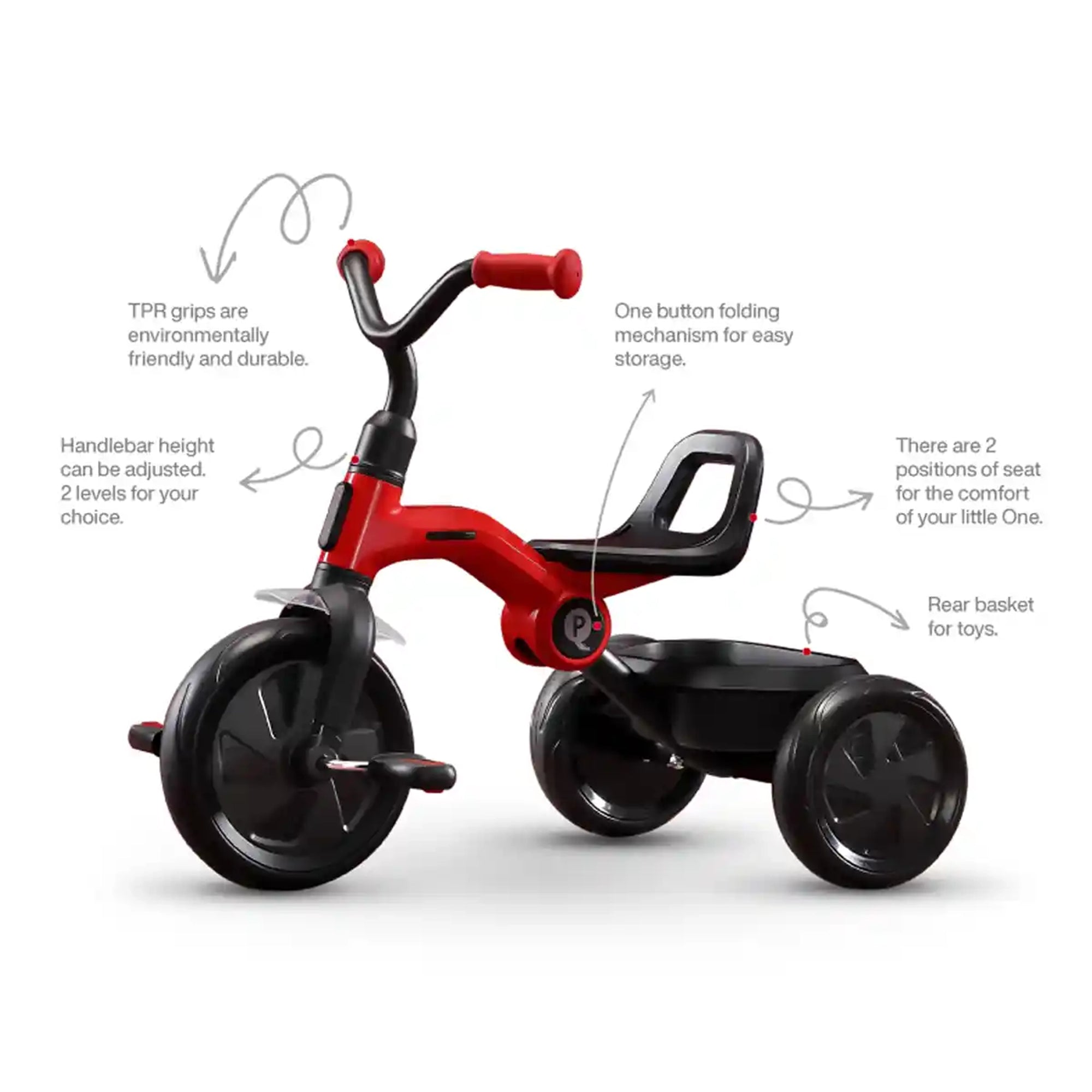 QPLAY ANT PLUS folding trike yellow 2-6Yrs old