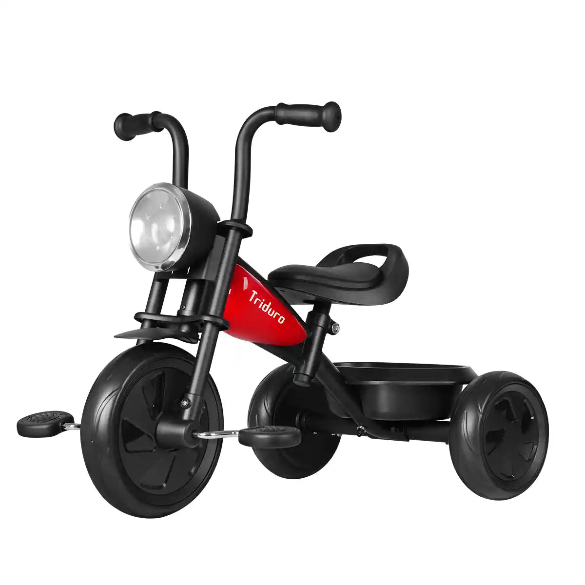 QPLAY TRIDURO TRIKE WITH HEADLIGHT RED 2-6YRS