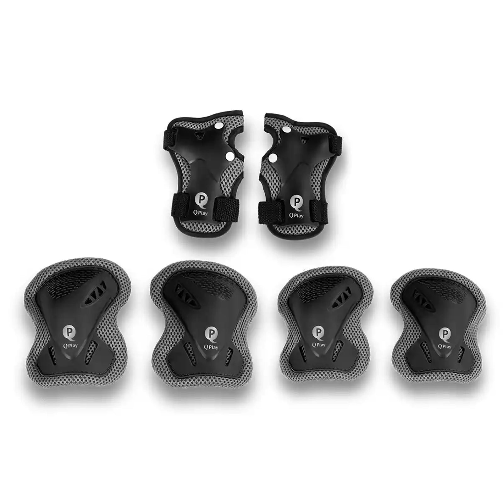 QPLAY SAFETY PADS (S) black 3-5yrs