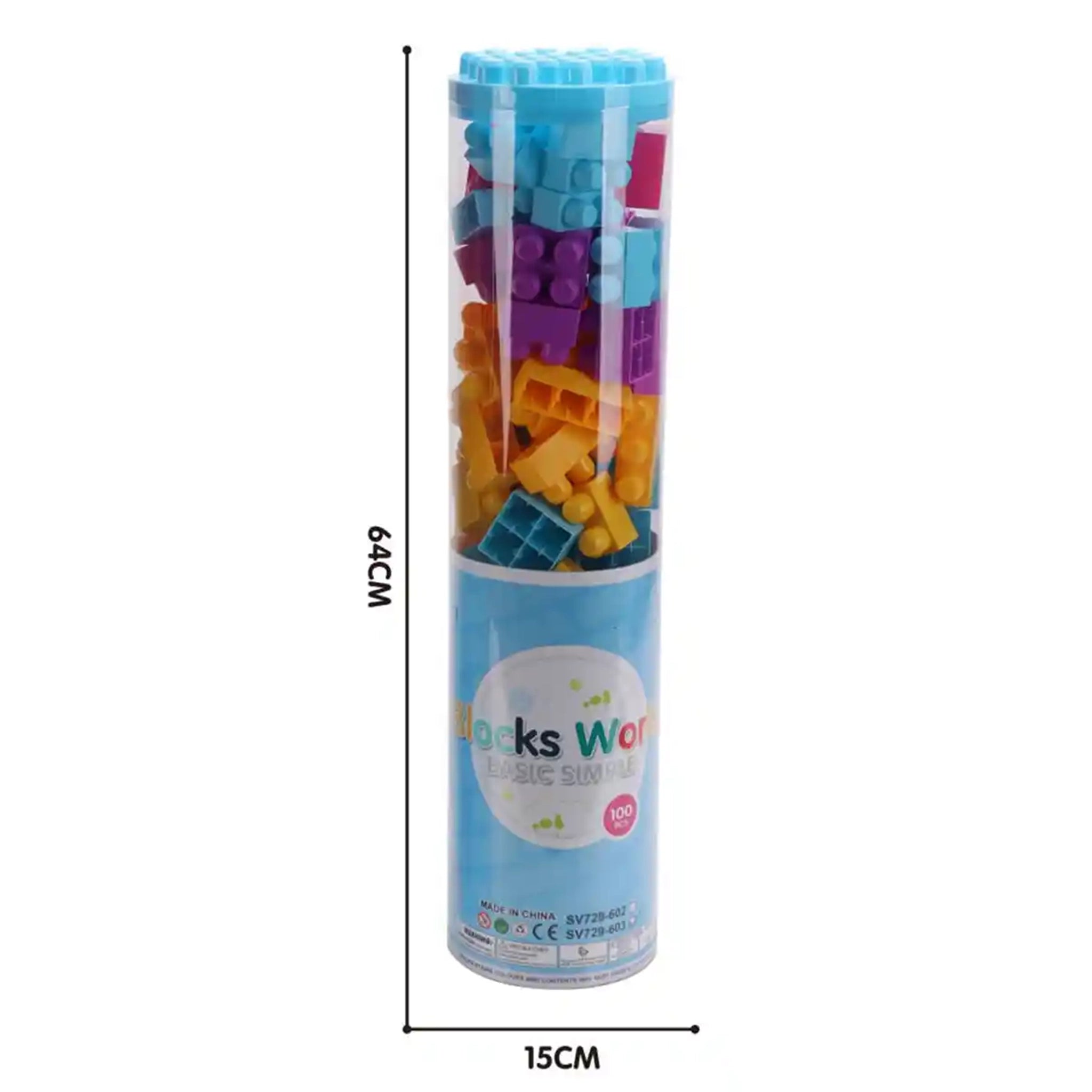 PINK BLOCK 100PCS --SV729-603 3YRS+