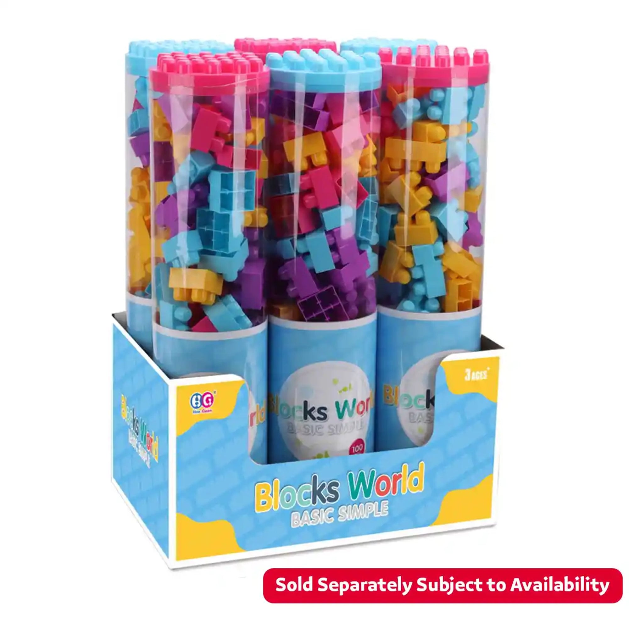 PINK BLOCK 100PCS --SV729-603 3YRS+