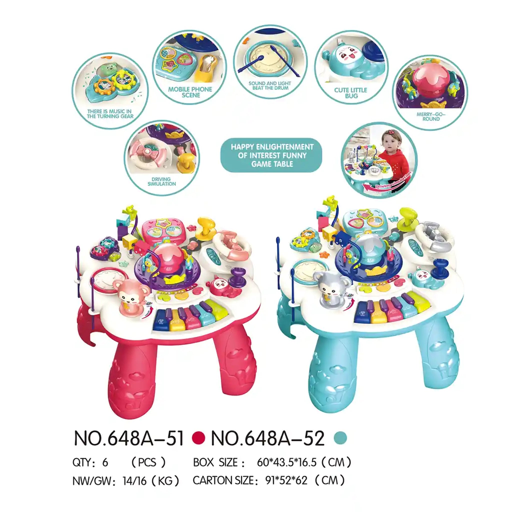 BIBI-INN GAME TABLE (RED) 3YRS+