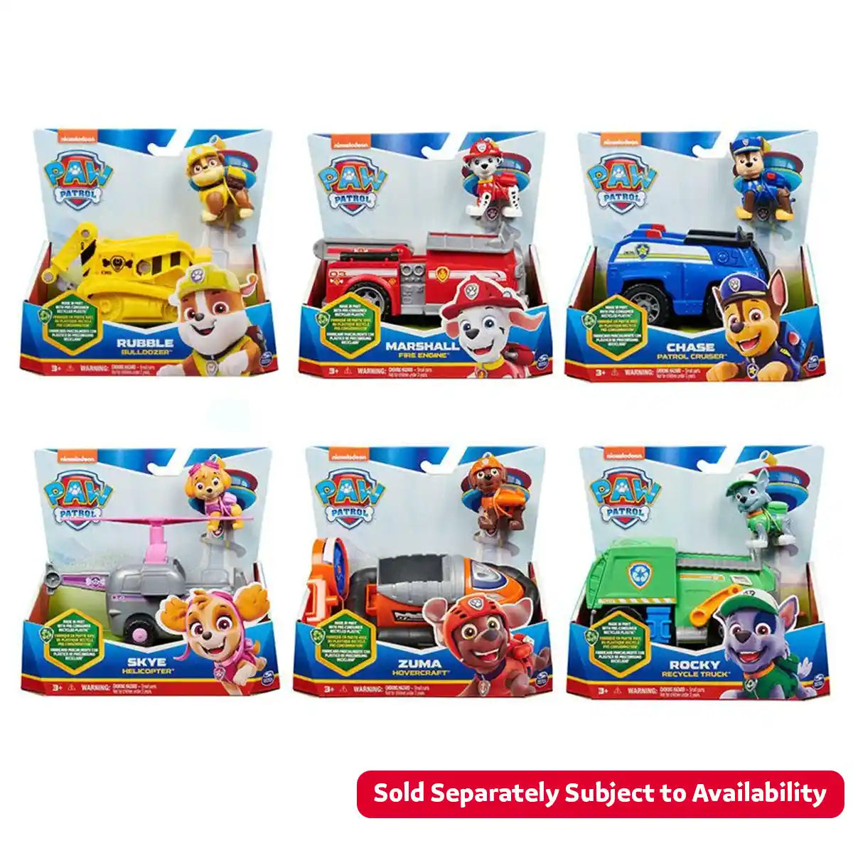 Paw Patrol Basic Vehicle Sustainable Asst