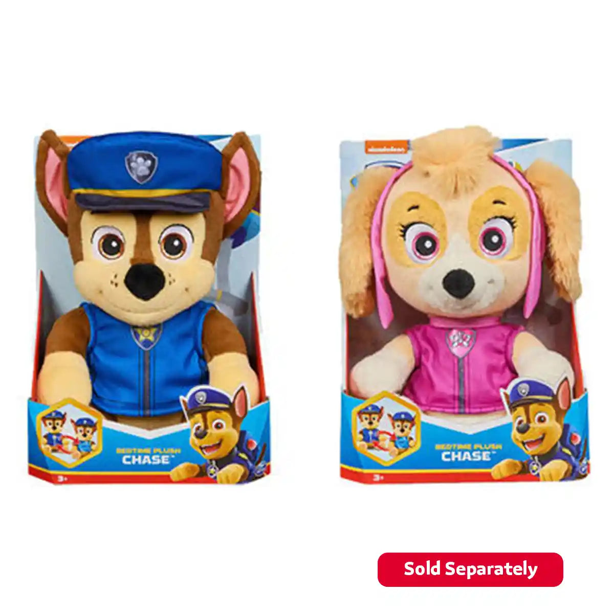 Paw Patrol Bedtime Plush Asst.2 (Chase-Skye)
