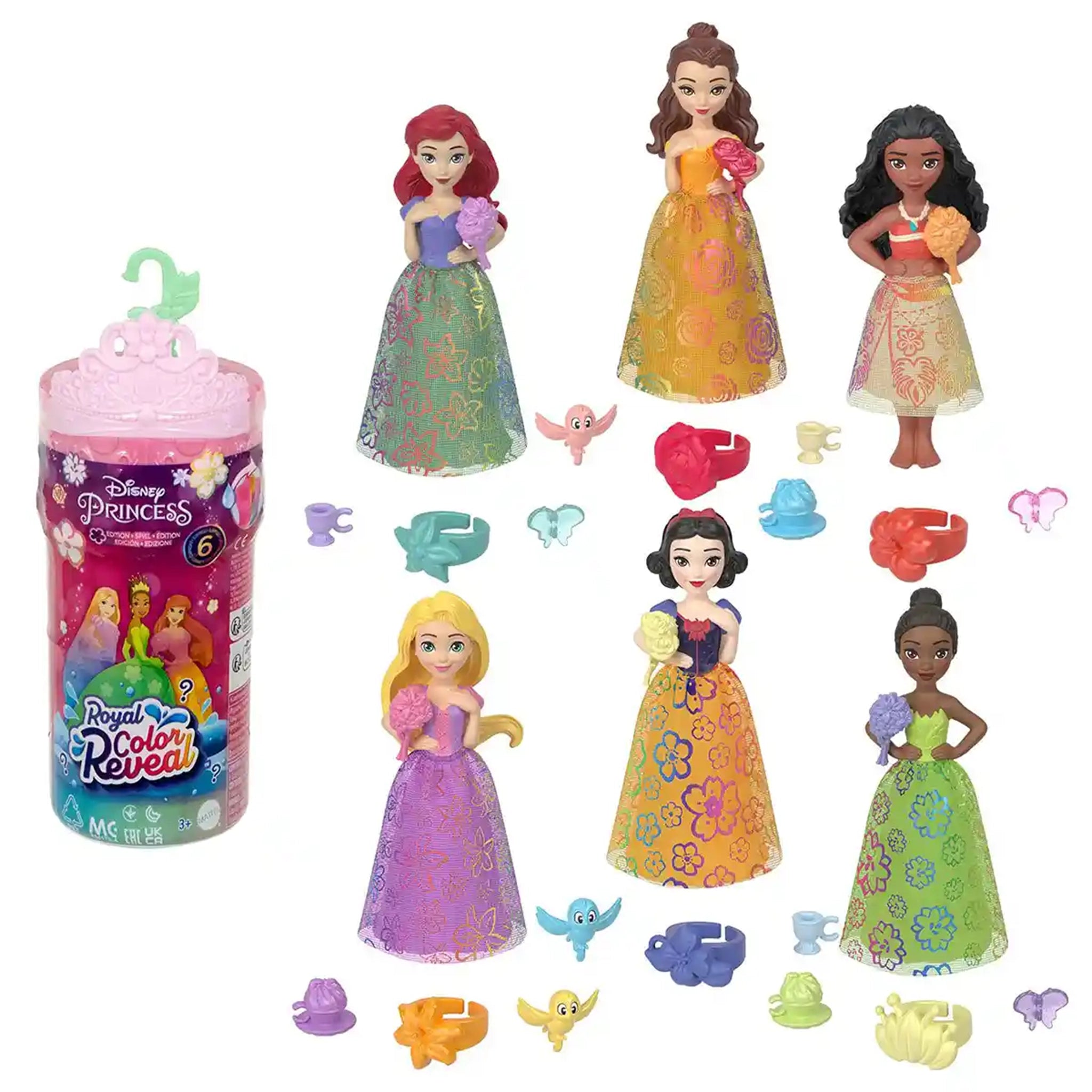 Disney Princess Small Doll - Royal Reveal Flower Spring Asst CDU