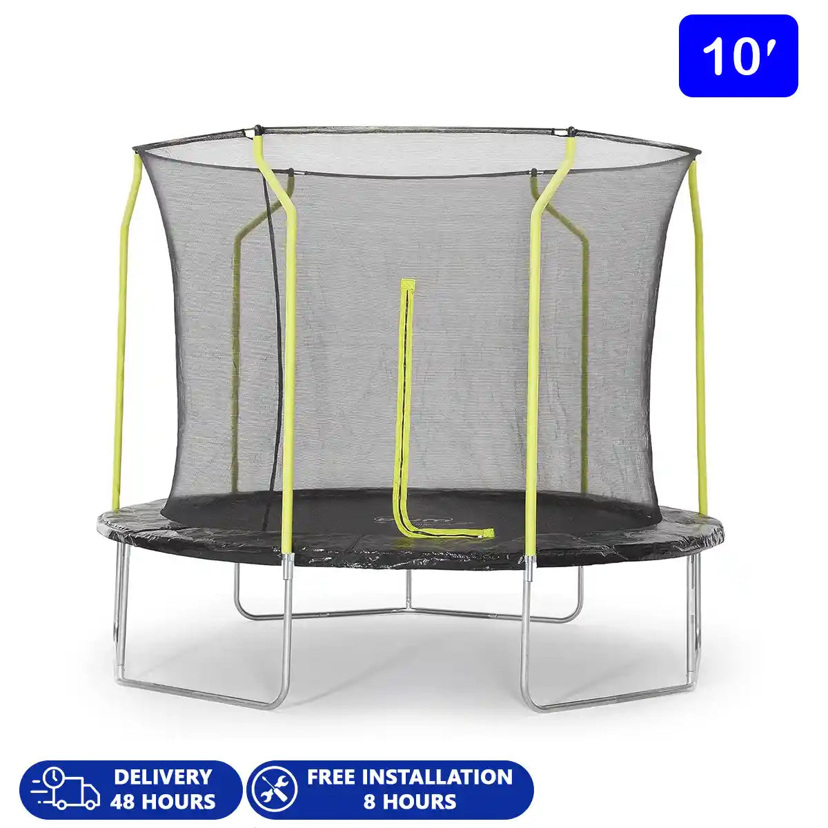 PLUM 10FT WAVE SPRINGSAFE TRAMPOLINE & ENCLOSURE PVC COLOR BOX
