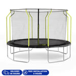Plum 12ft Wave Springsafe Trampoline & Enclosure Pvc Color Box 1 & 2