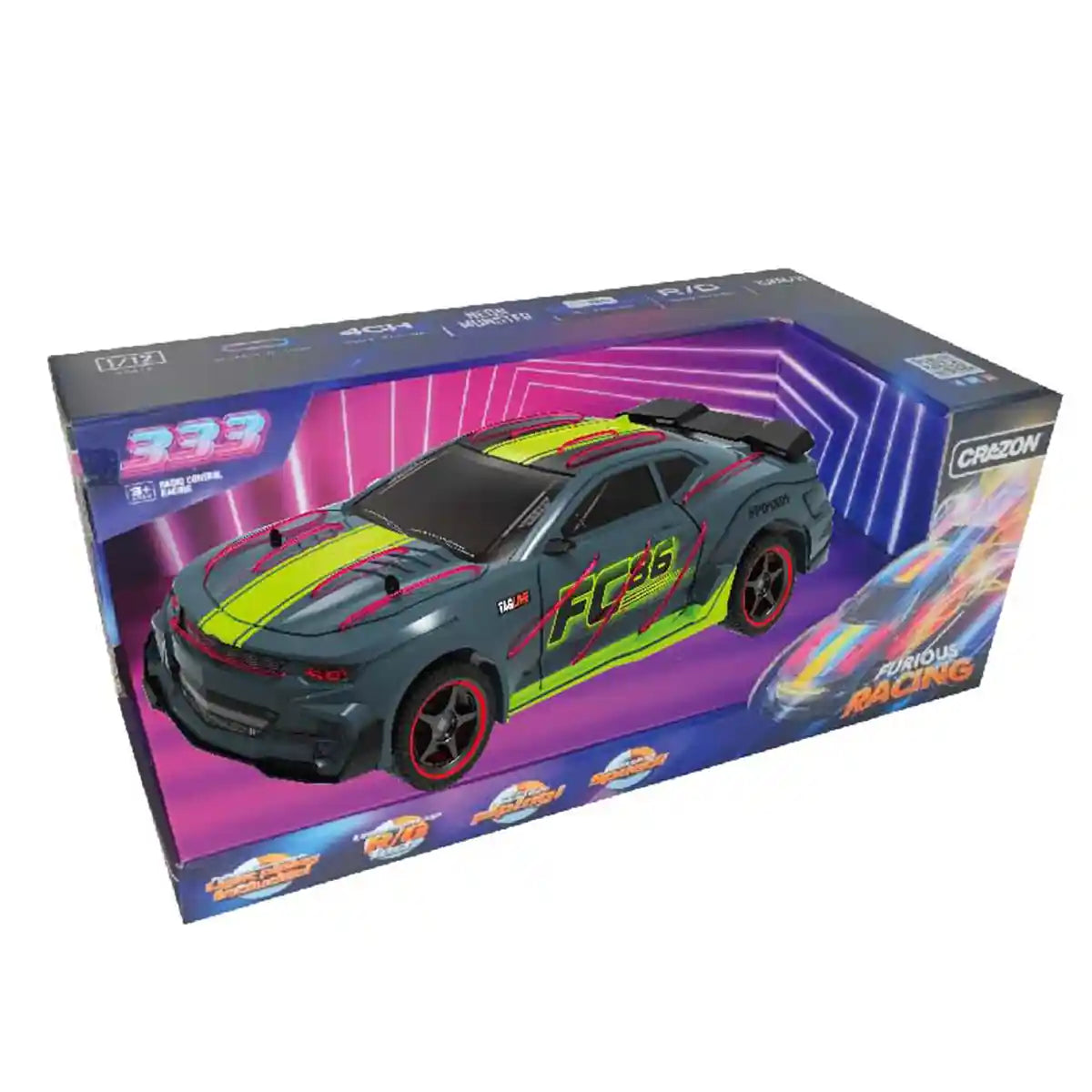 CRAZON 1:12 RC CAR WITH BATTERY 3YRS+