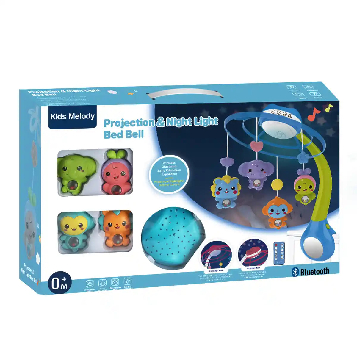 Play House Series Bluetooth Projection Night Light Baby Bed Bell 516 Contents 0M+
