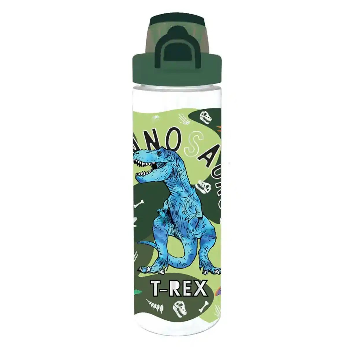 Pop Open Water Bottle w/ball point pen &amp; Sticker, Dino