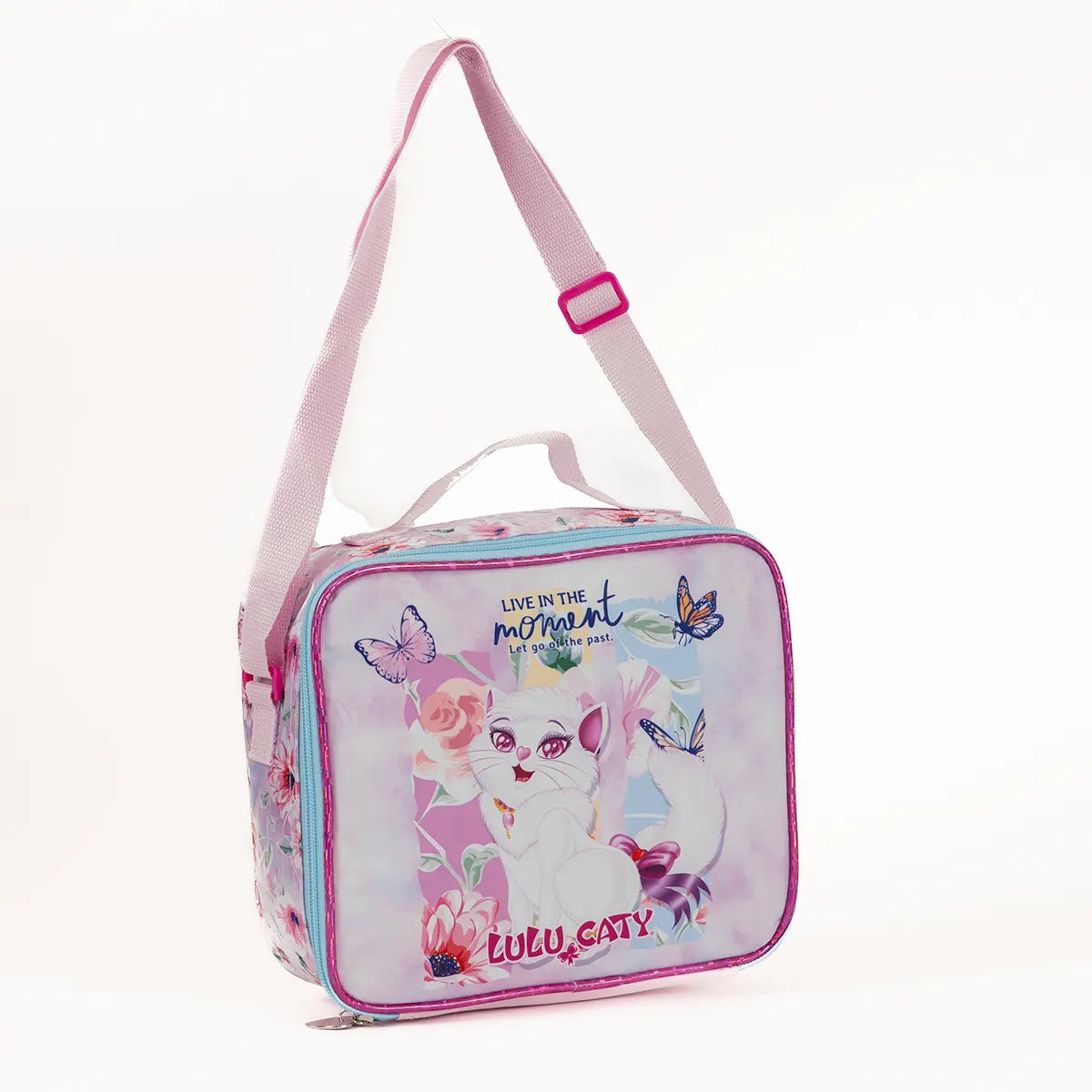 LULU CATY Trolley Bag 2 Main Compartments and 2 Side Pockets 16" W/ LUNCH BAG & PENCIL CASE