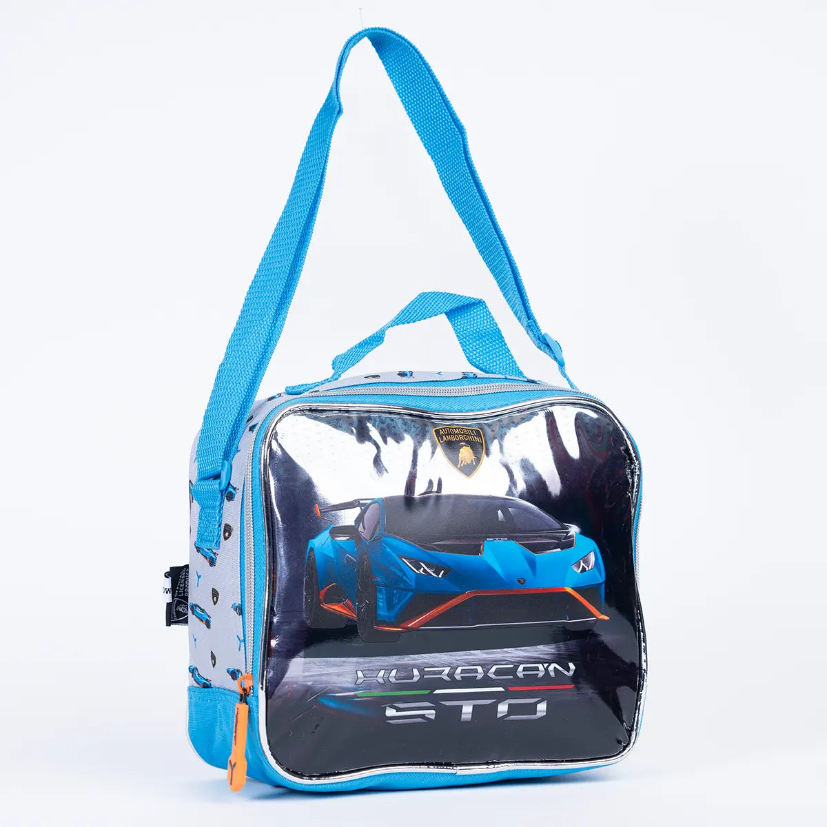 Lamborghini Trolley Bag 2 Main Compartments and 2 Side Pockets 16" W/ LUNCH BAG & PENCIL CASE