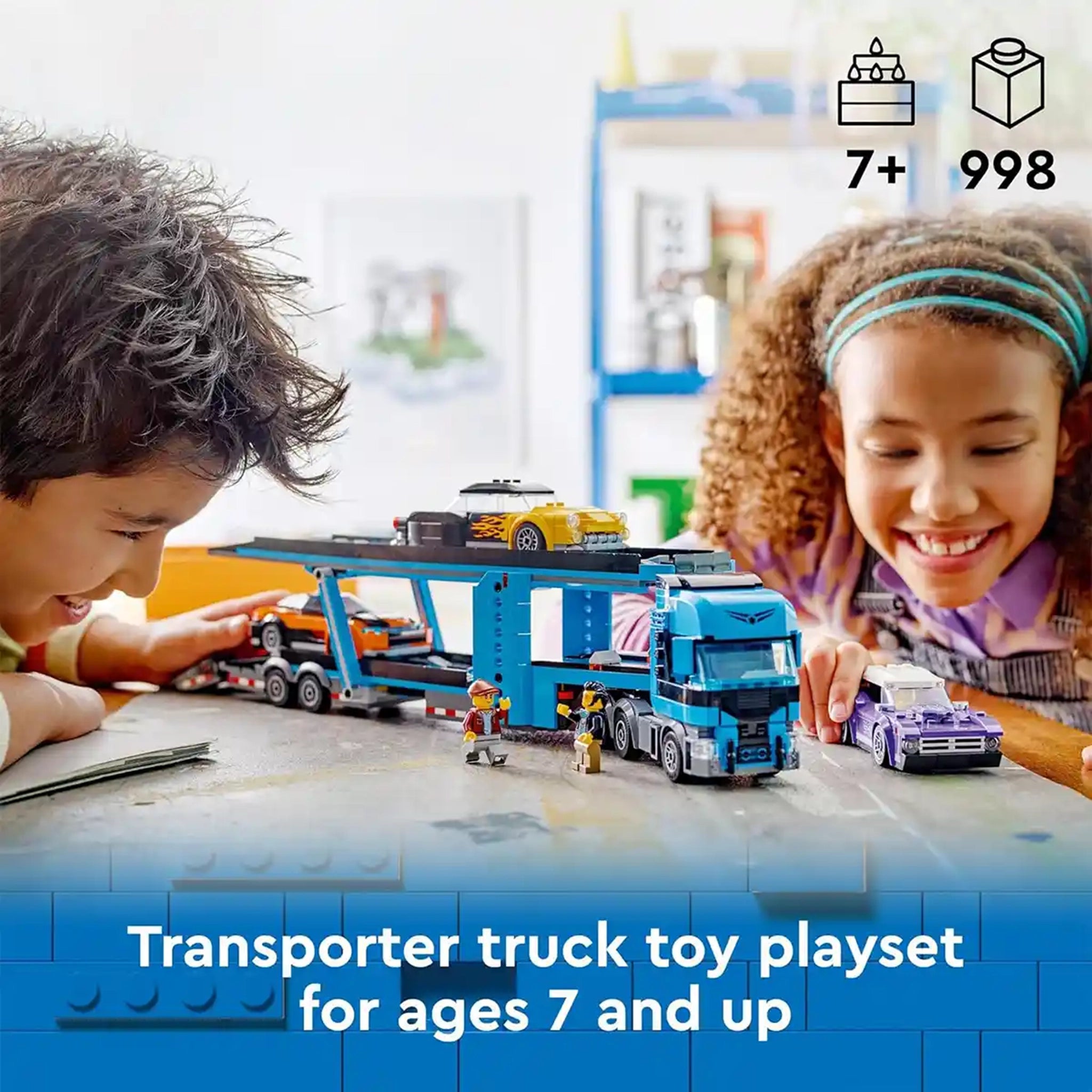 Lego City 60408 Car Transporter Truck with Sports Cars