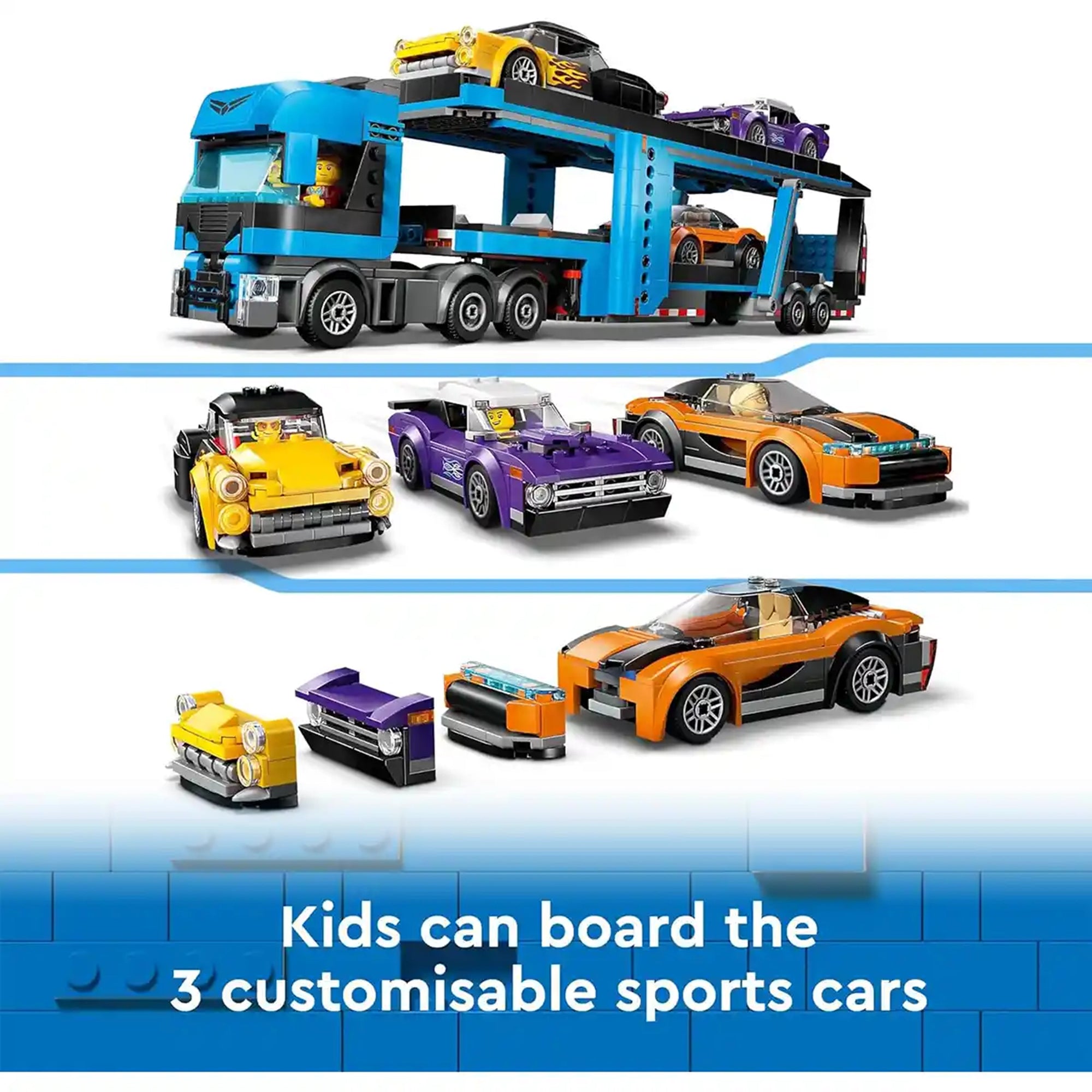 Lego City 60408 Car Transporter Truck with Sports Cars