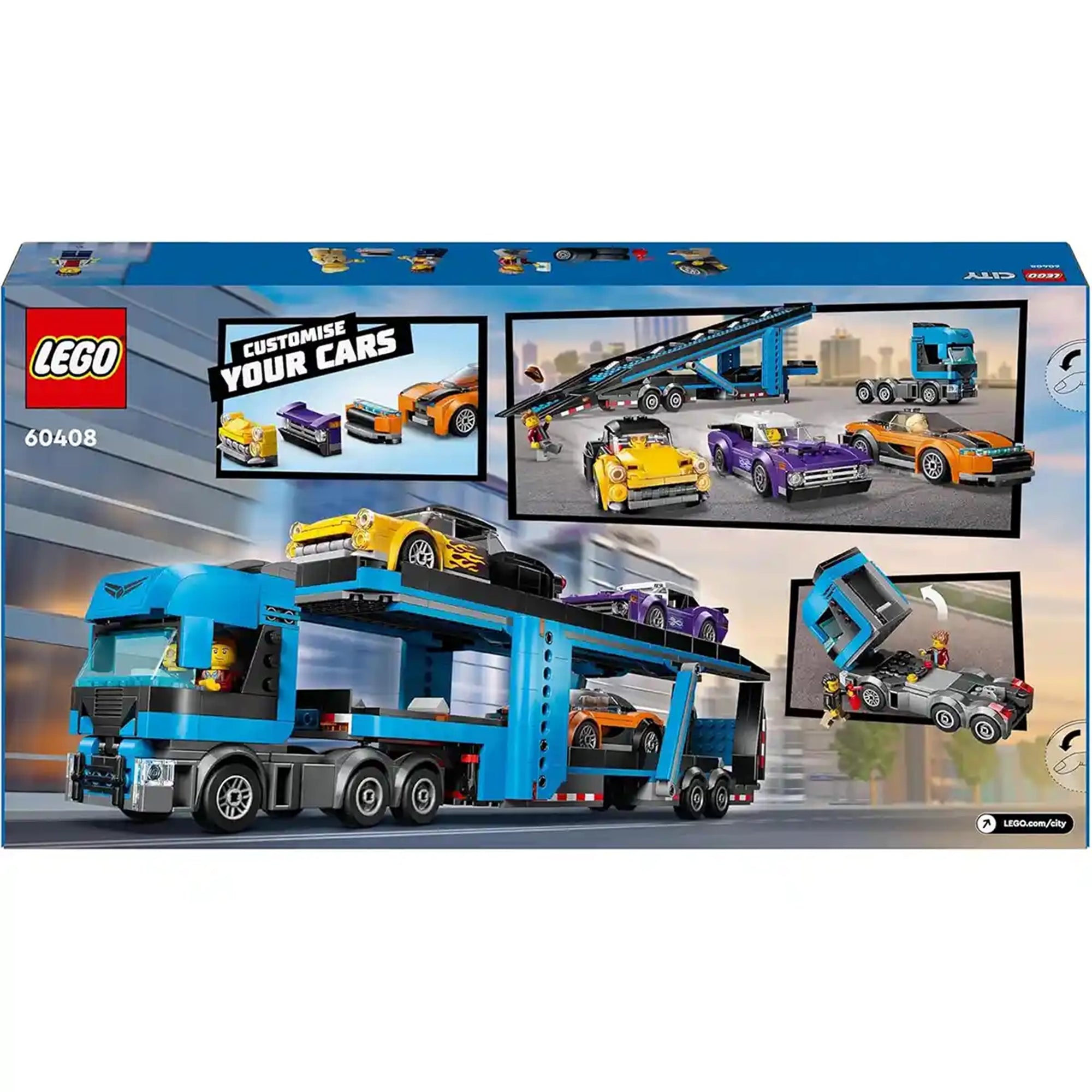 Lego City 60408 Car Transporter Truck with Sports Cars