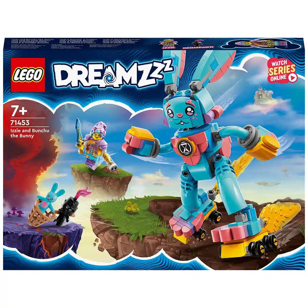 LEGO Dreamzzz 71453 LEGO DREAMZzz Izzie and Bunchu the Bunny Building Toy Set (259 Pieces)