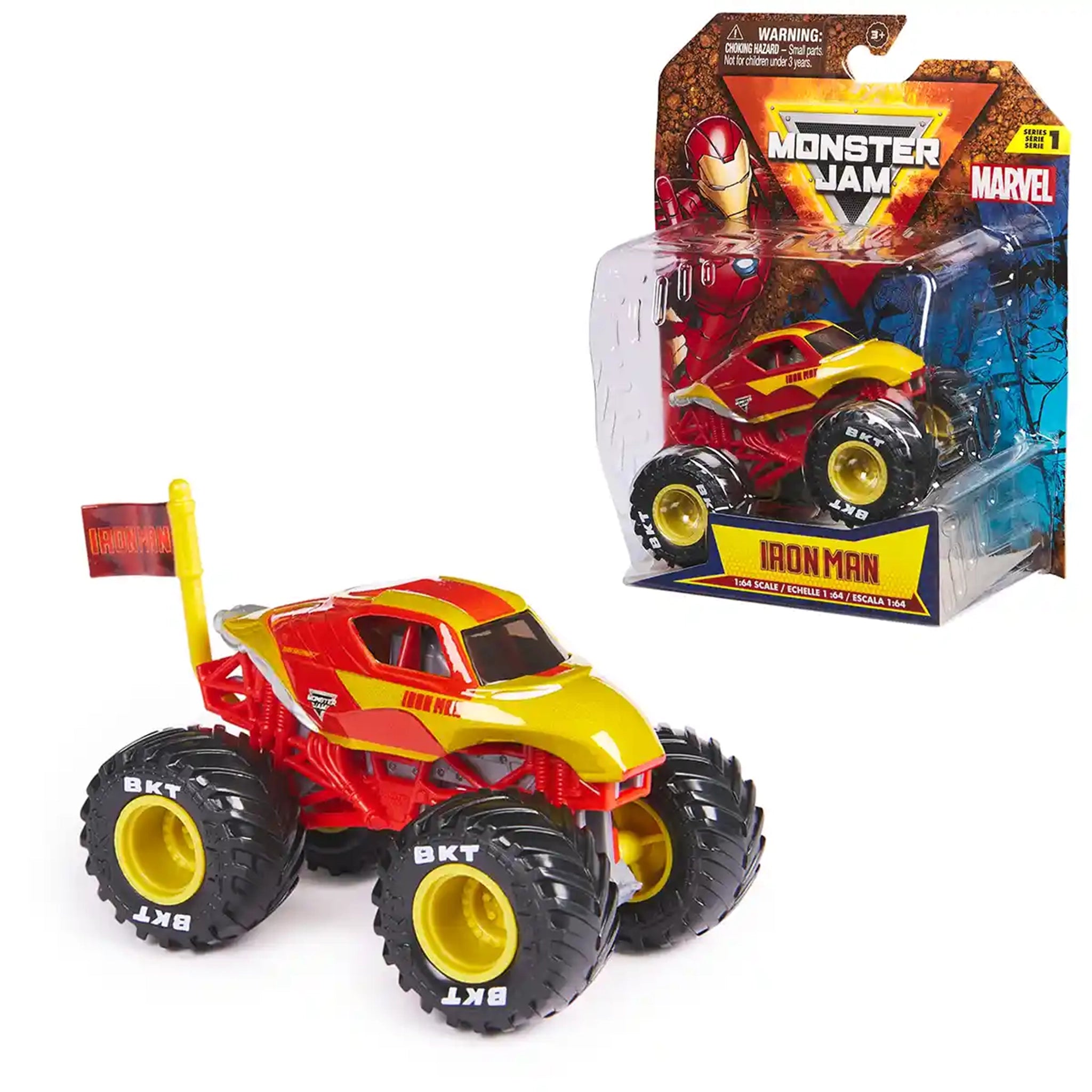 Monster Jam Marvel Vehicles 1:64 1-PK