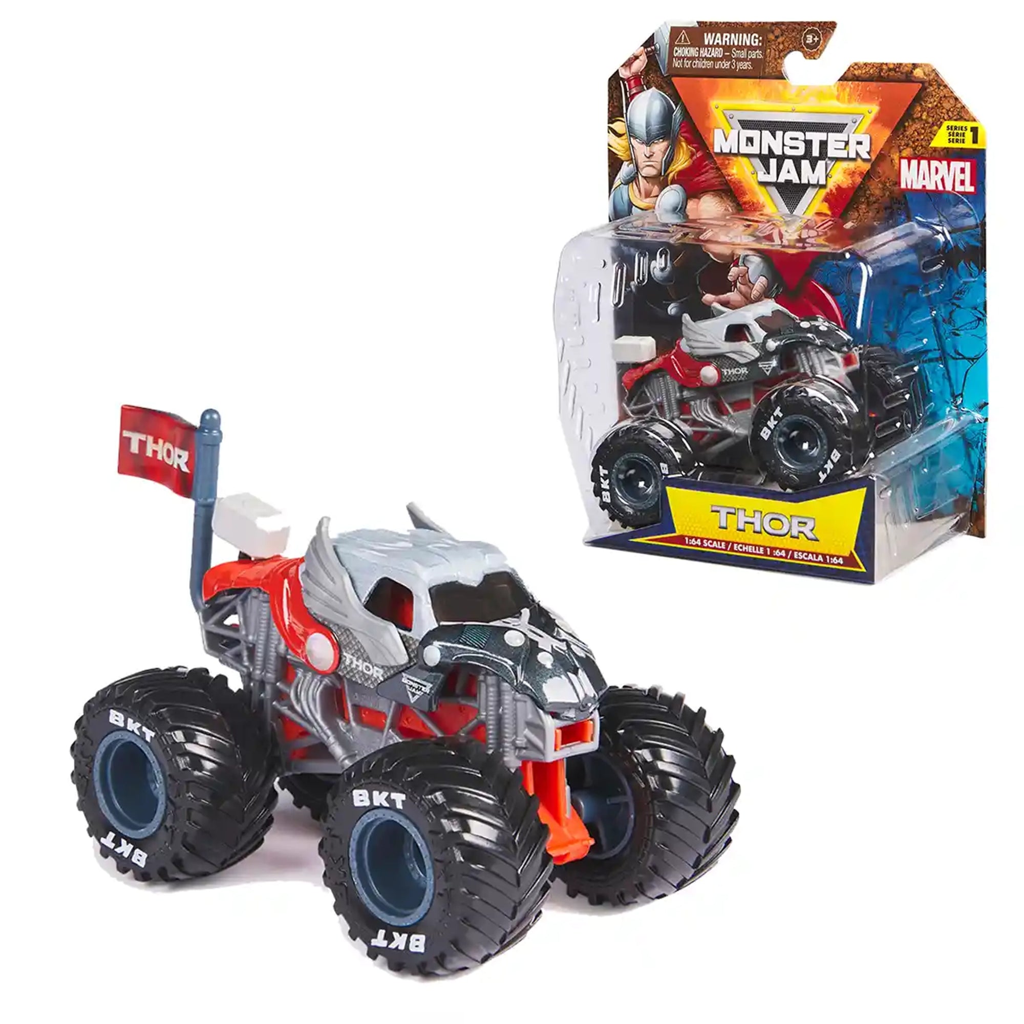 Monster Jam Marvel Vehicles 1:64 1-PK