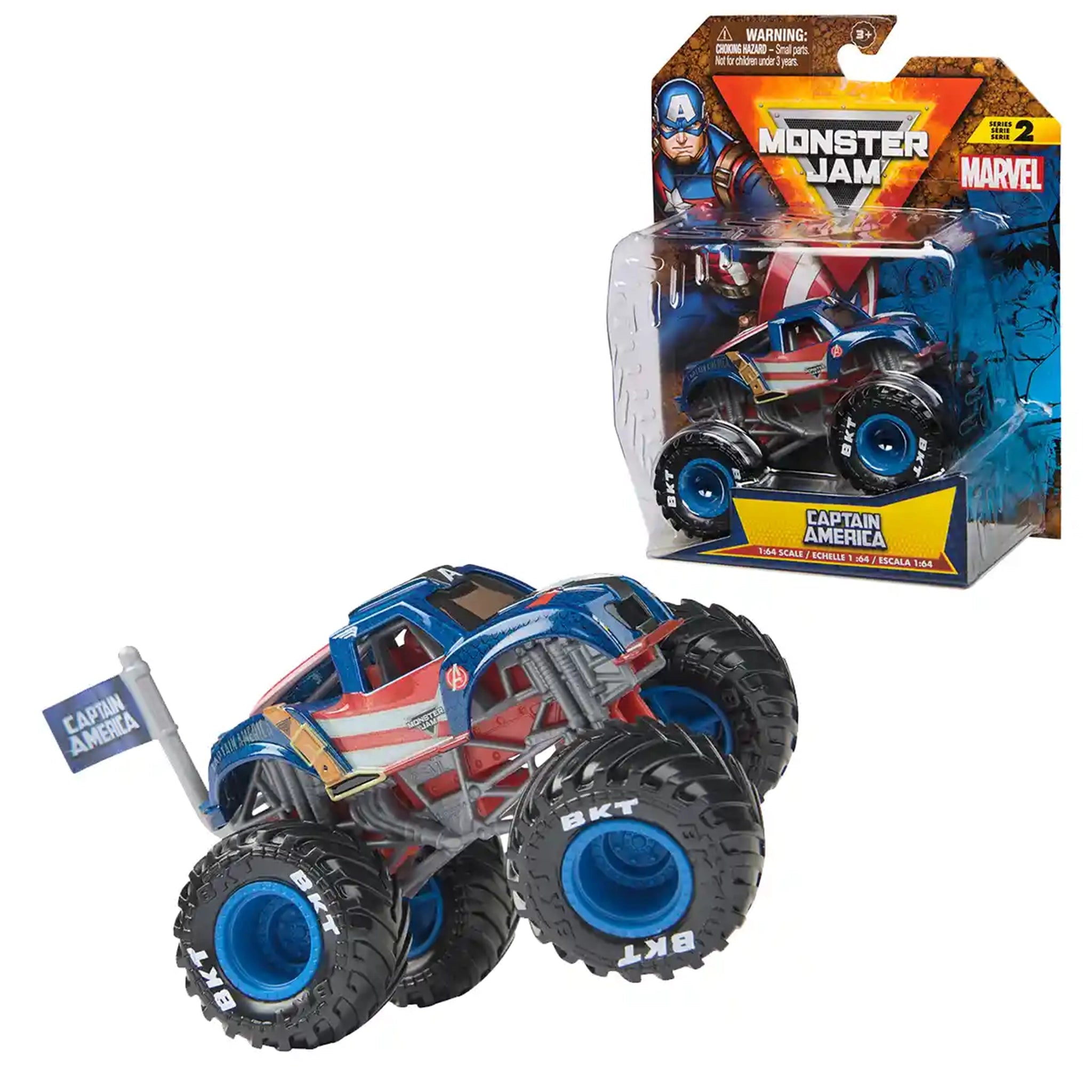Monster Jam Marvel Vehicles 1:64 1-PK